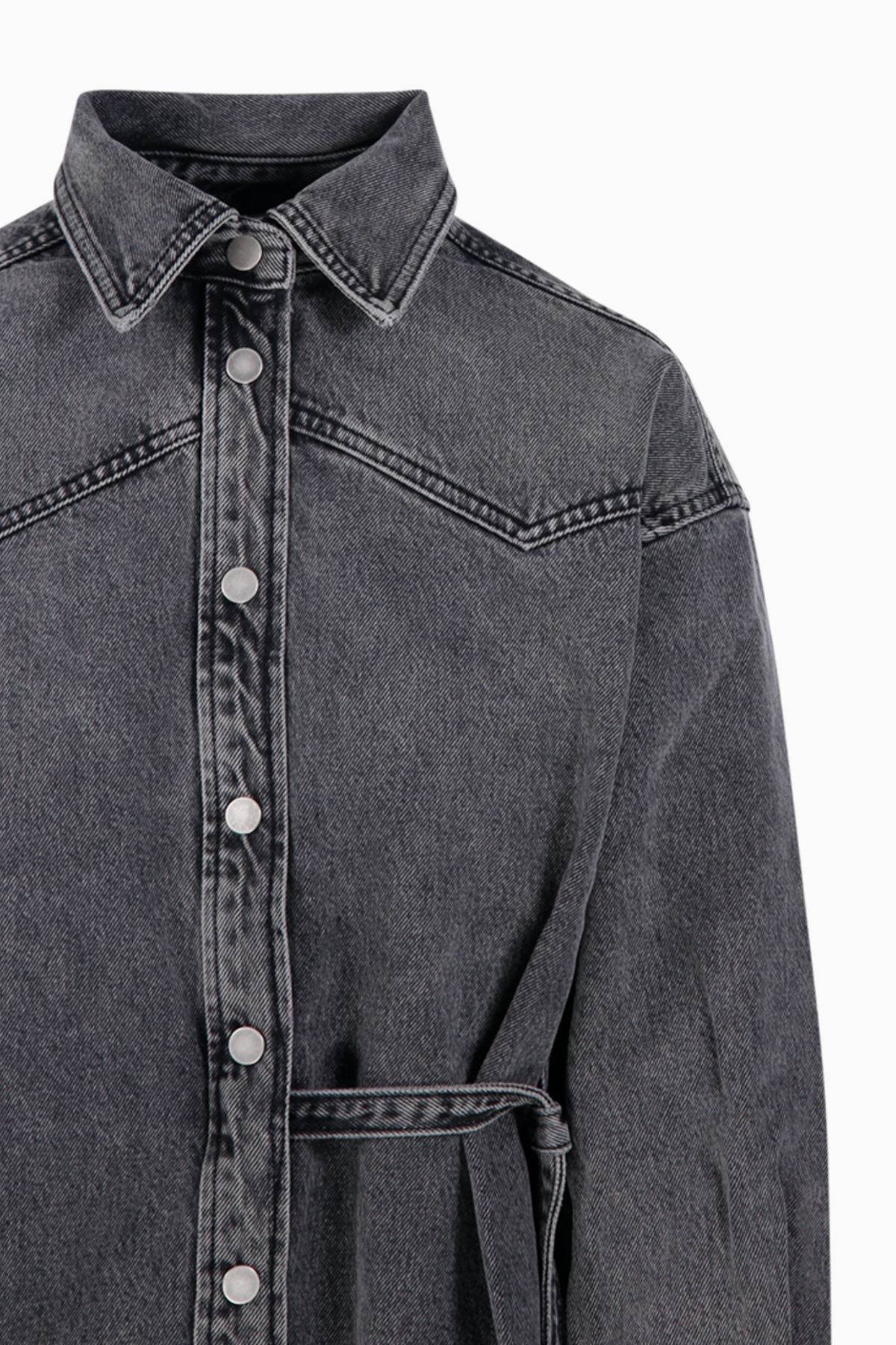 Haikure Belty J Over Shirt - Flannel Grey