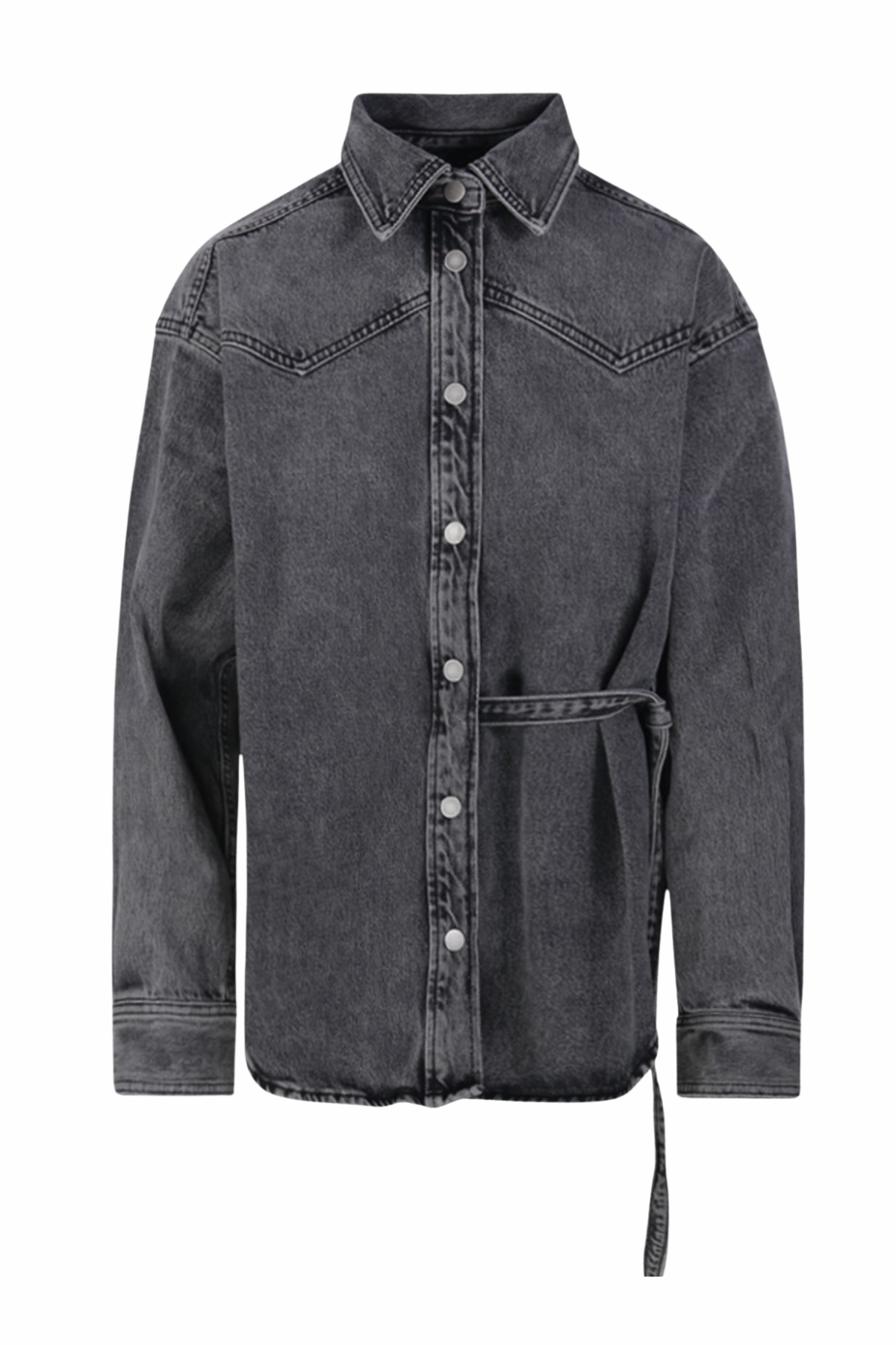 Haikure Belty J Over Shirt - Flannel Grey