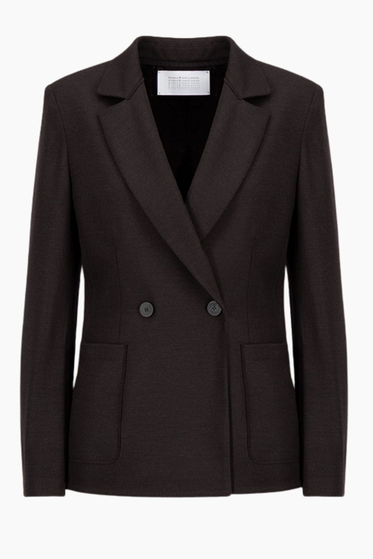 Harris Wharf Double Breasted Blazer - Dark Brown