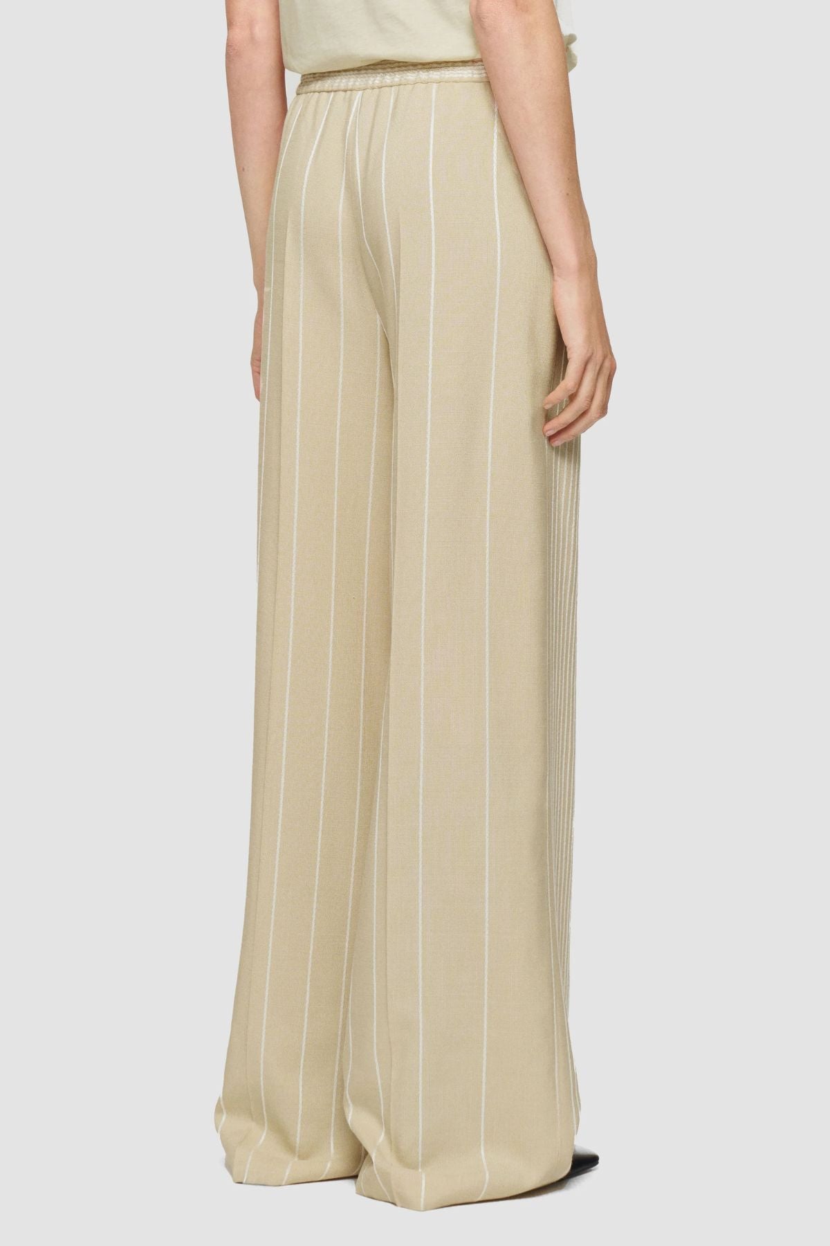 Joseph Alanel Embroidered Stripes Trouser - Affogatto Ivory