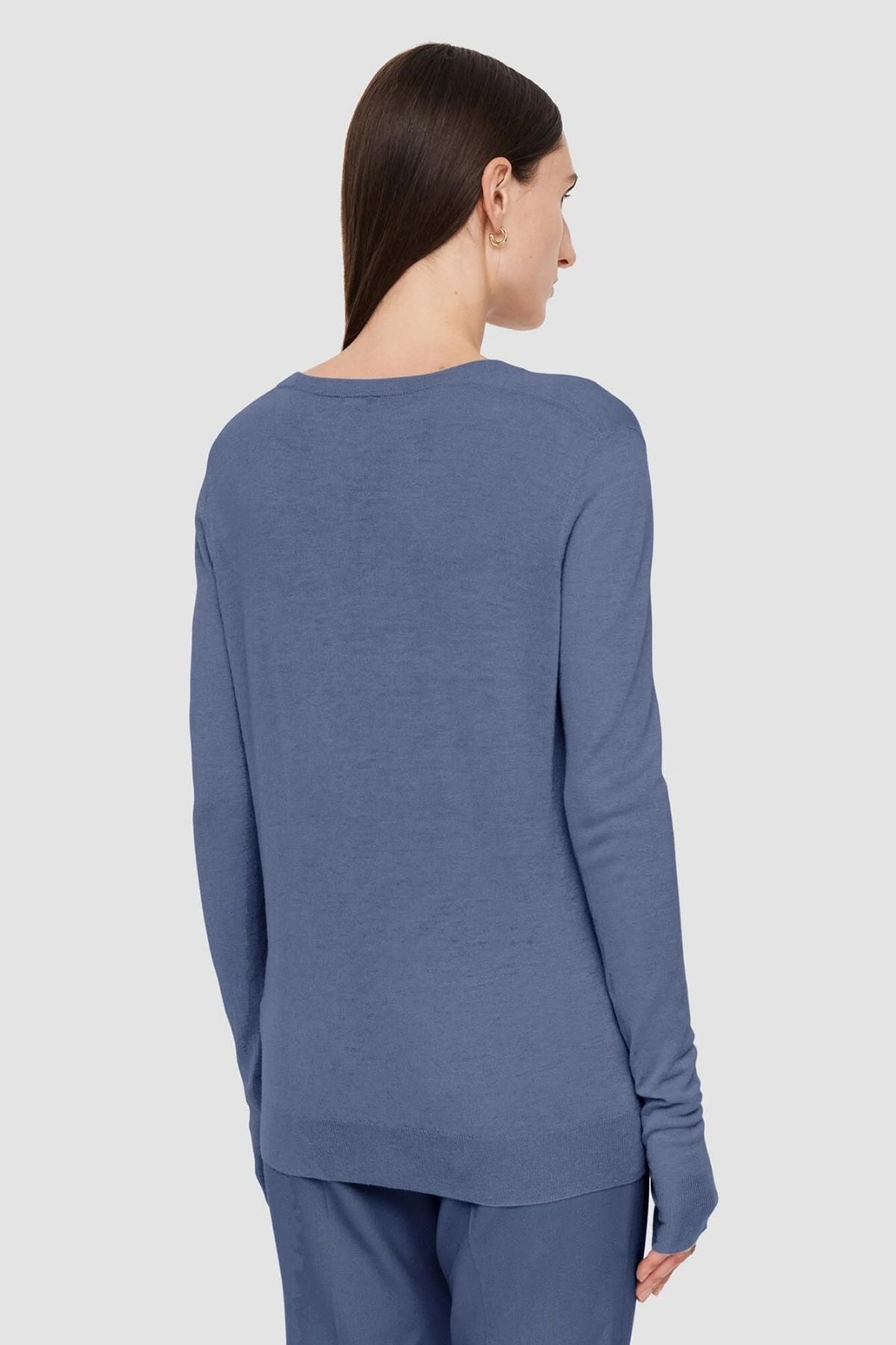 Joseph Cashair V-Neck Jumper - Harbour