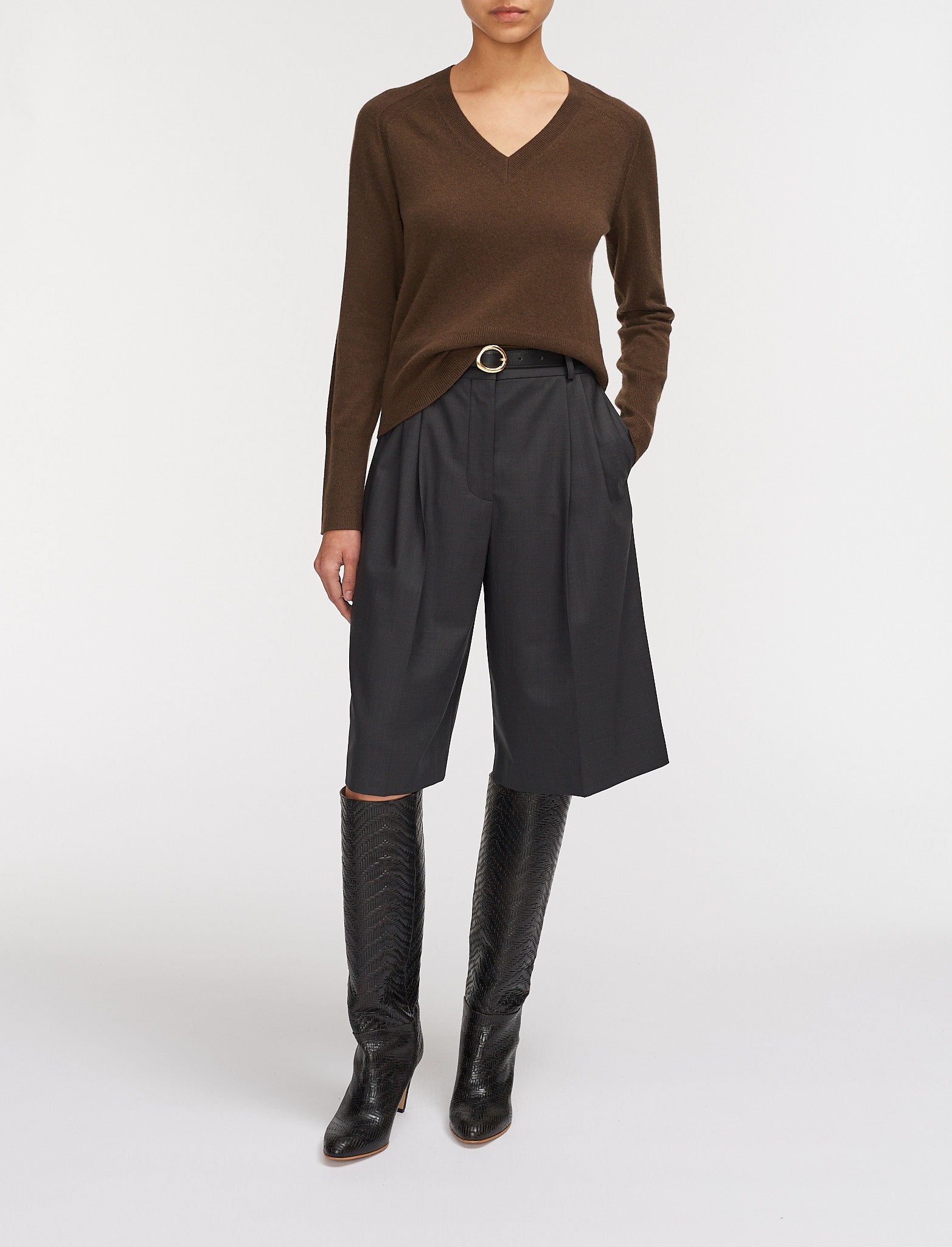 Joseph Lucille Top Light Cashmere - Cement Melange