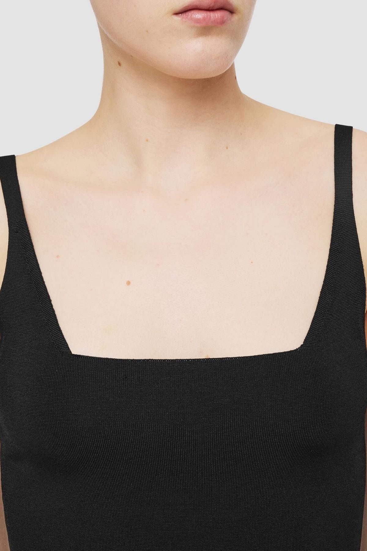 Joseph Milano Knit Square Tank - Black