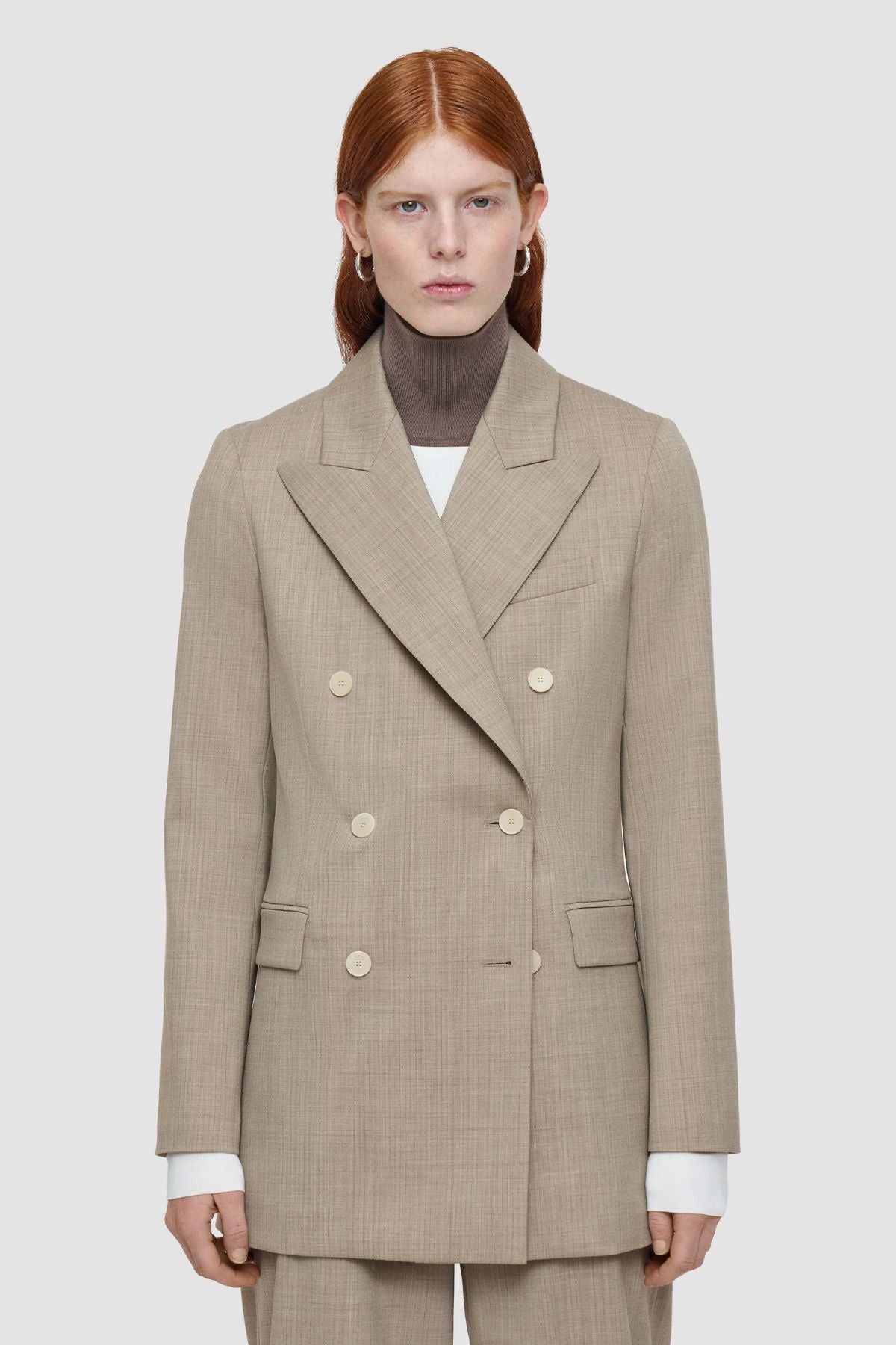 Joseph Valery Melange Stripes Jacket - Affogatto