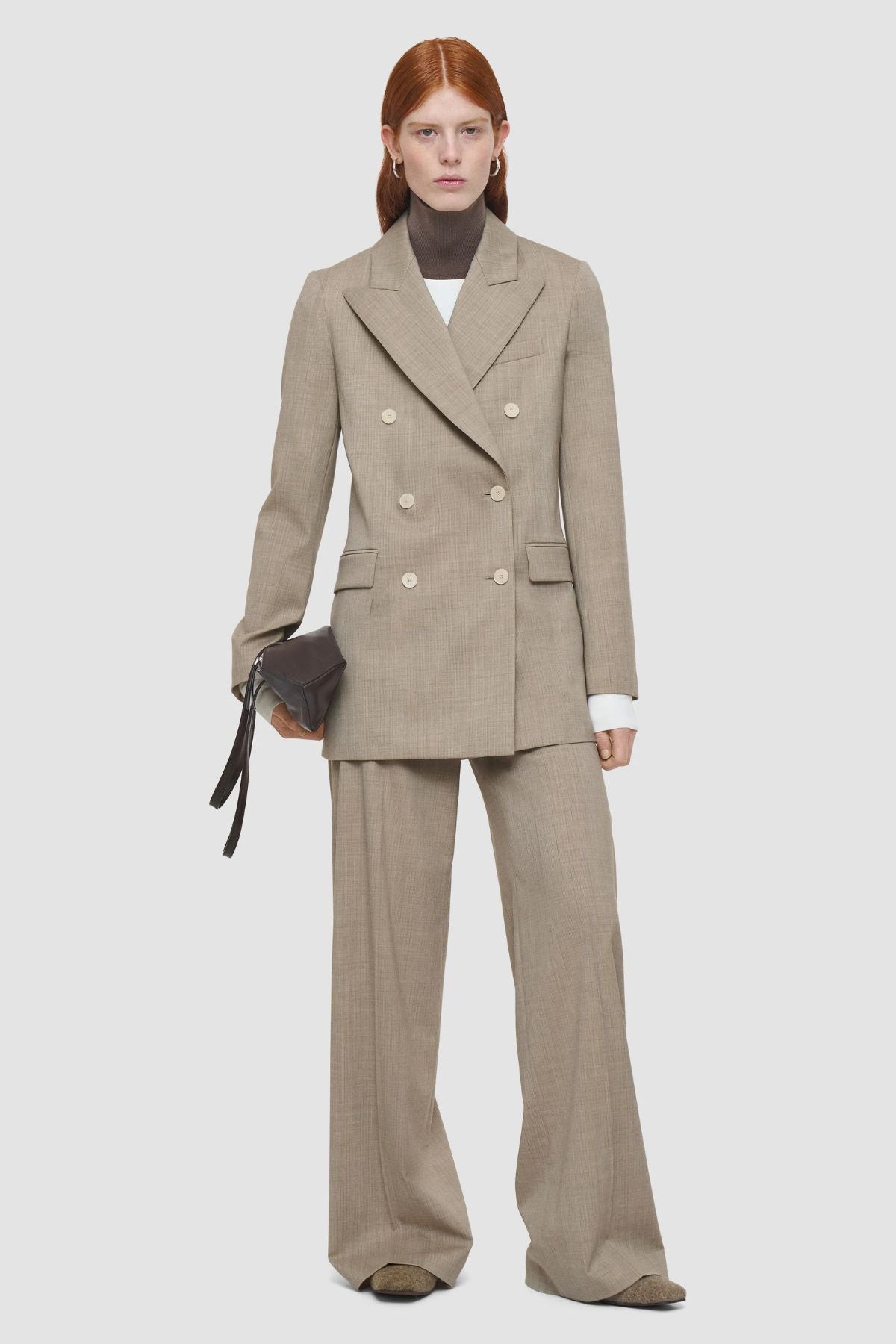 Joseph Valery Melange Stripes Jacket - Affogatto