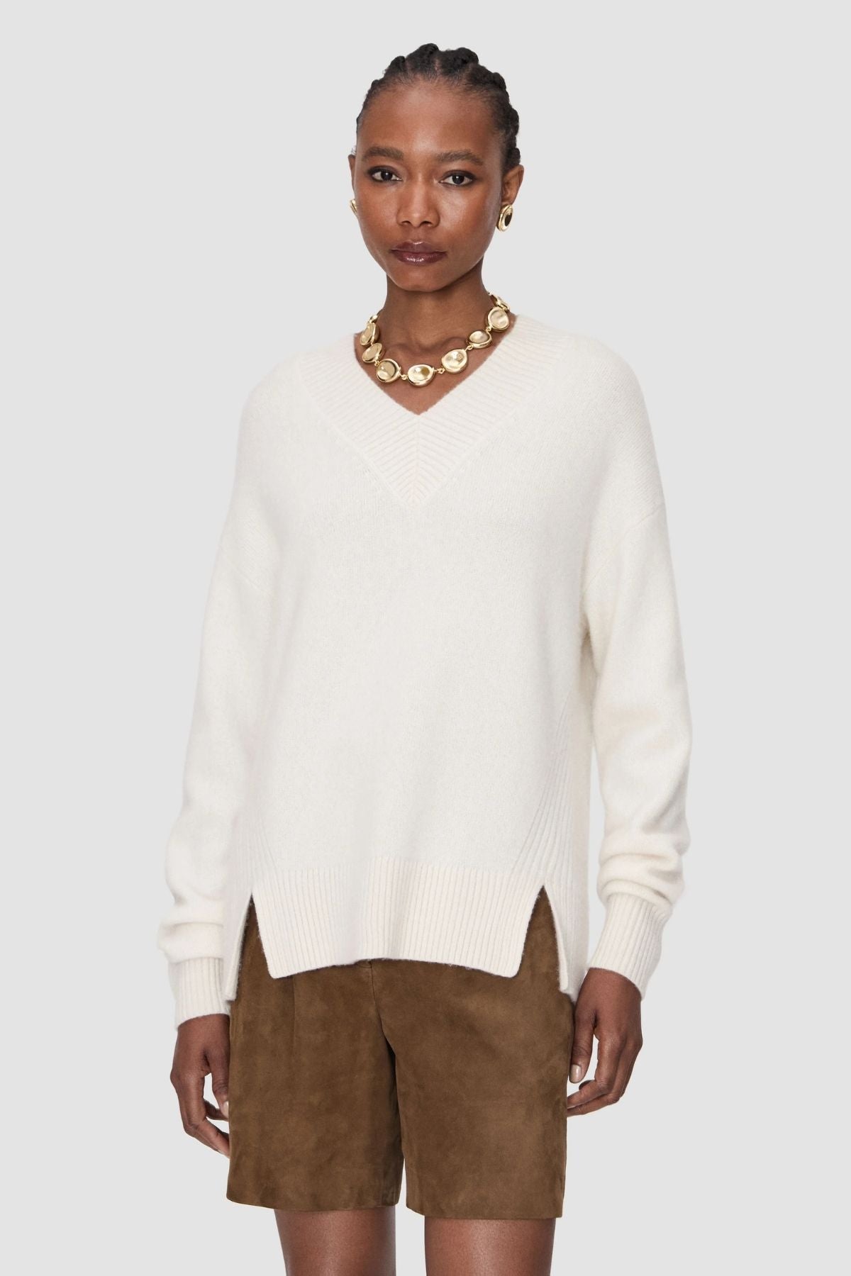 Joseph Zinnia Cloud Cashmere Jumper - Sandstone