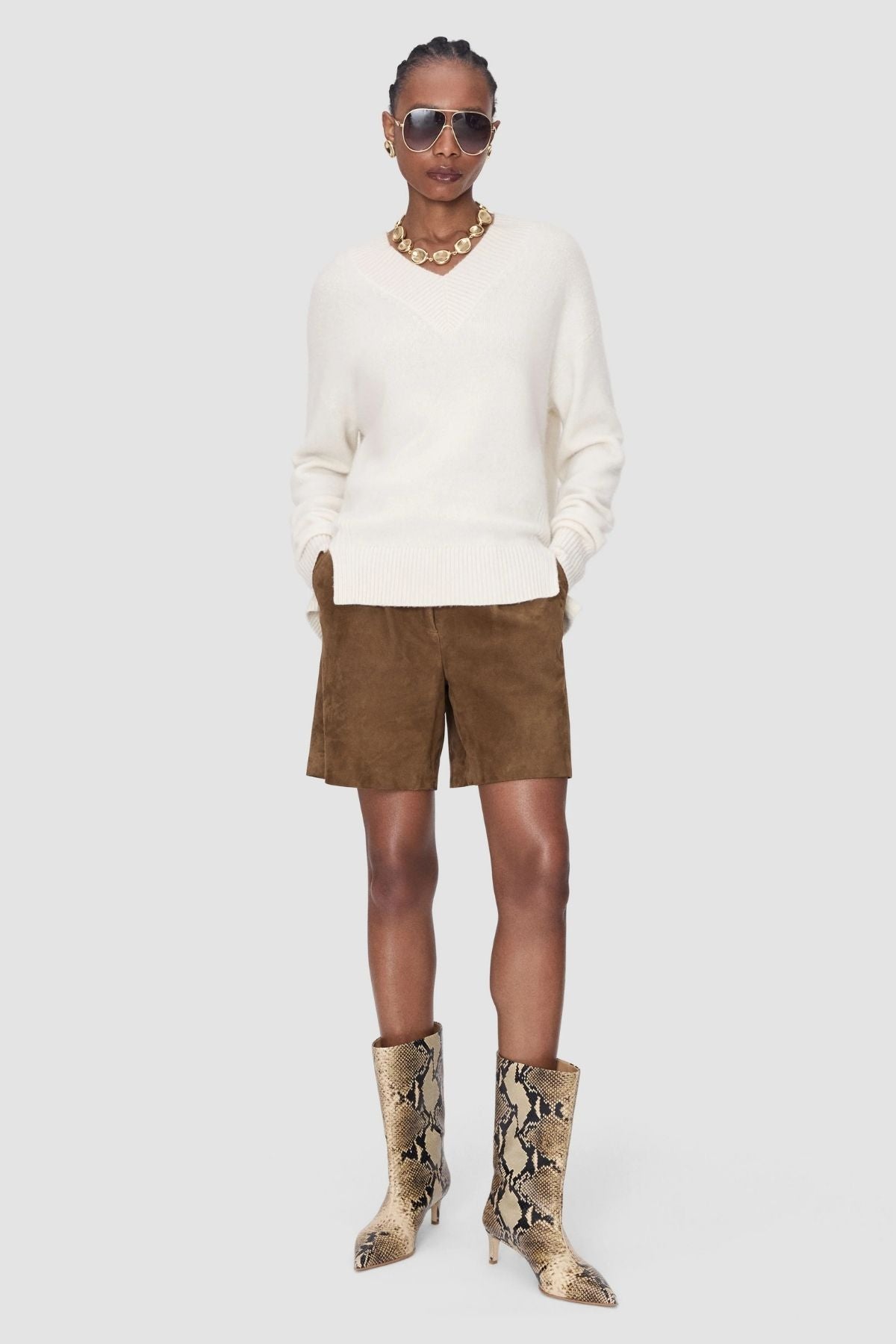Joseph Zinnia Cloud Cashmere Jumper - Sandstone