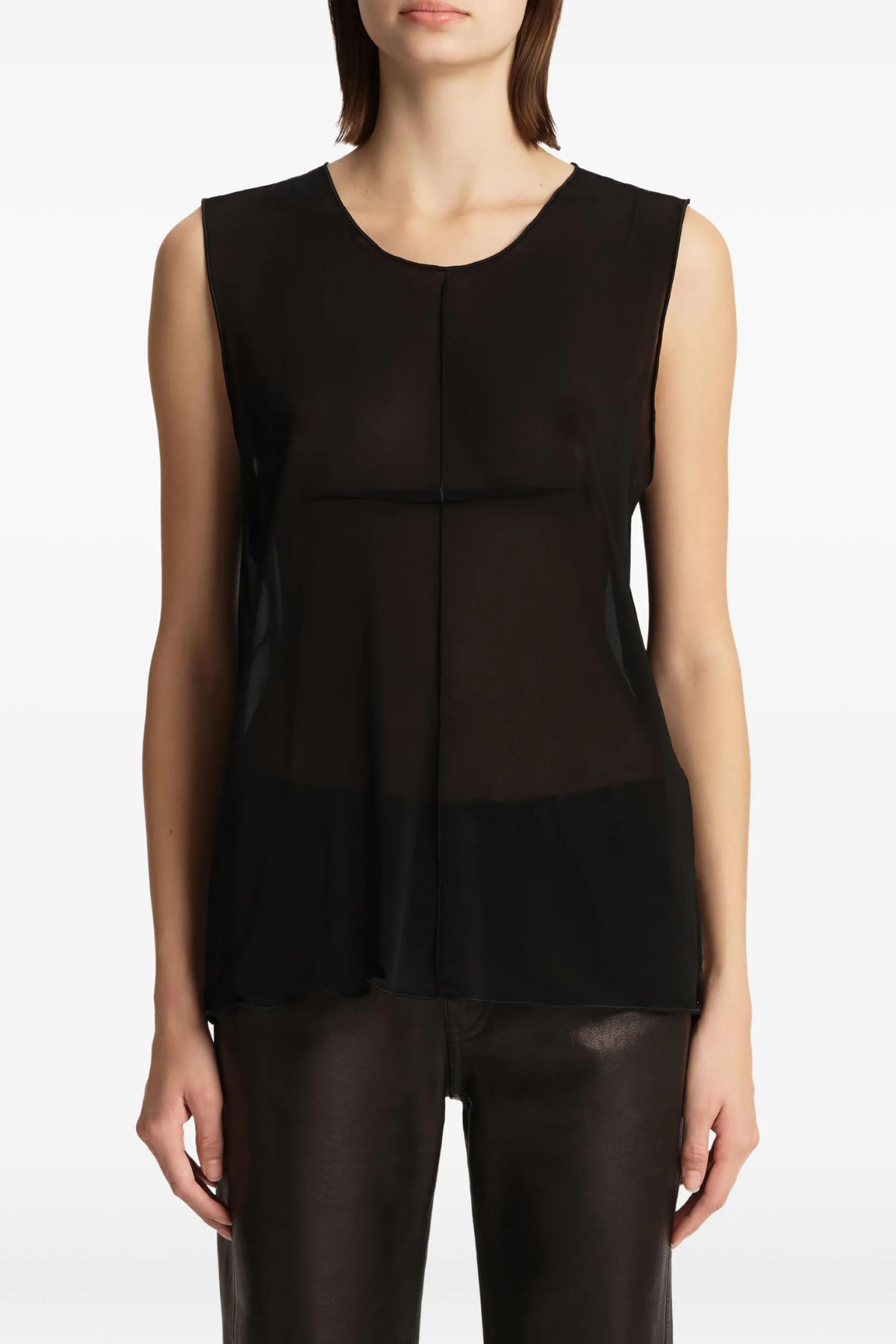 KHAITE Allo SL Top - Washed Black