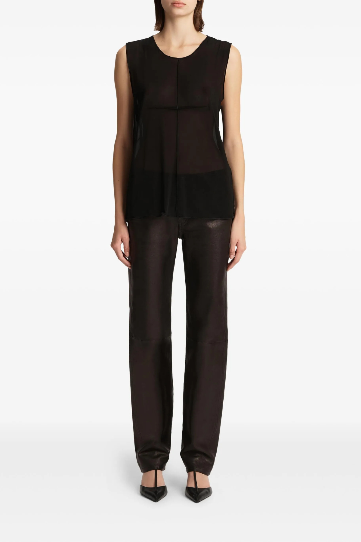 KHAITE Allo SL Top - Washed Black