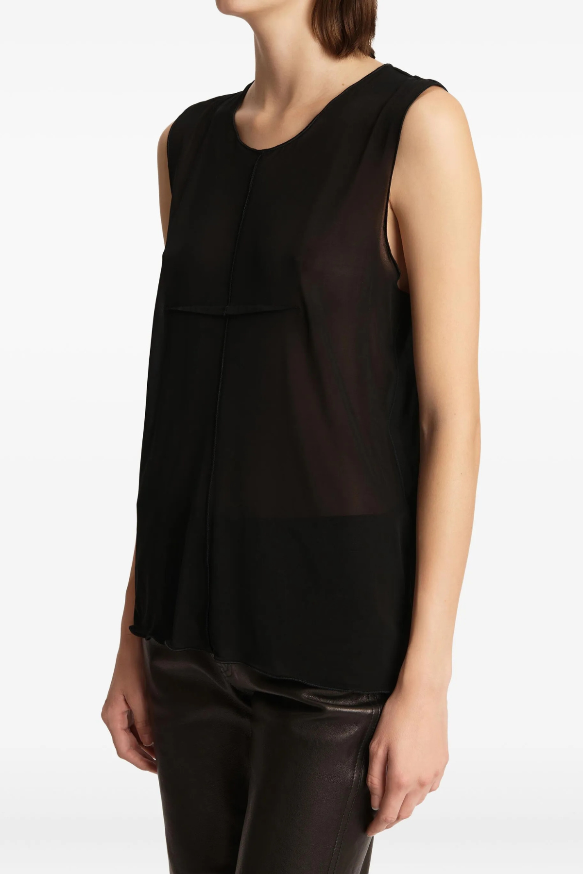 KHAITE Allo SL Top - Washed Black