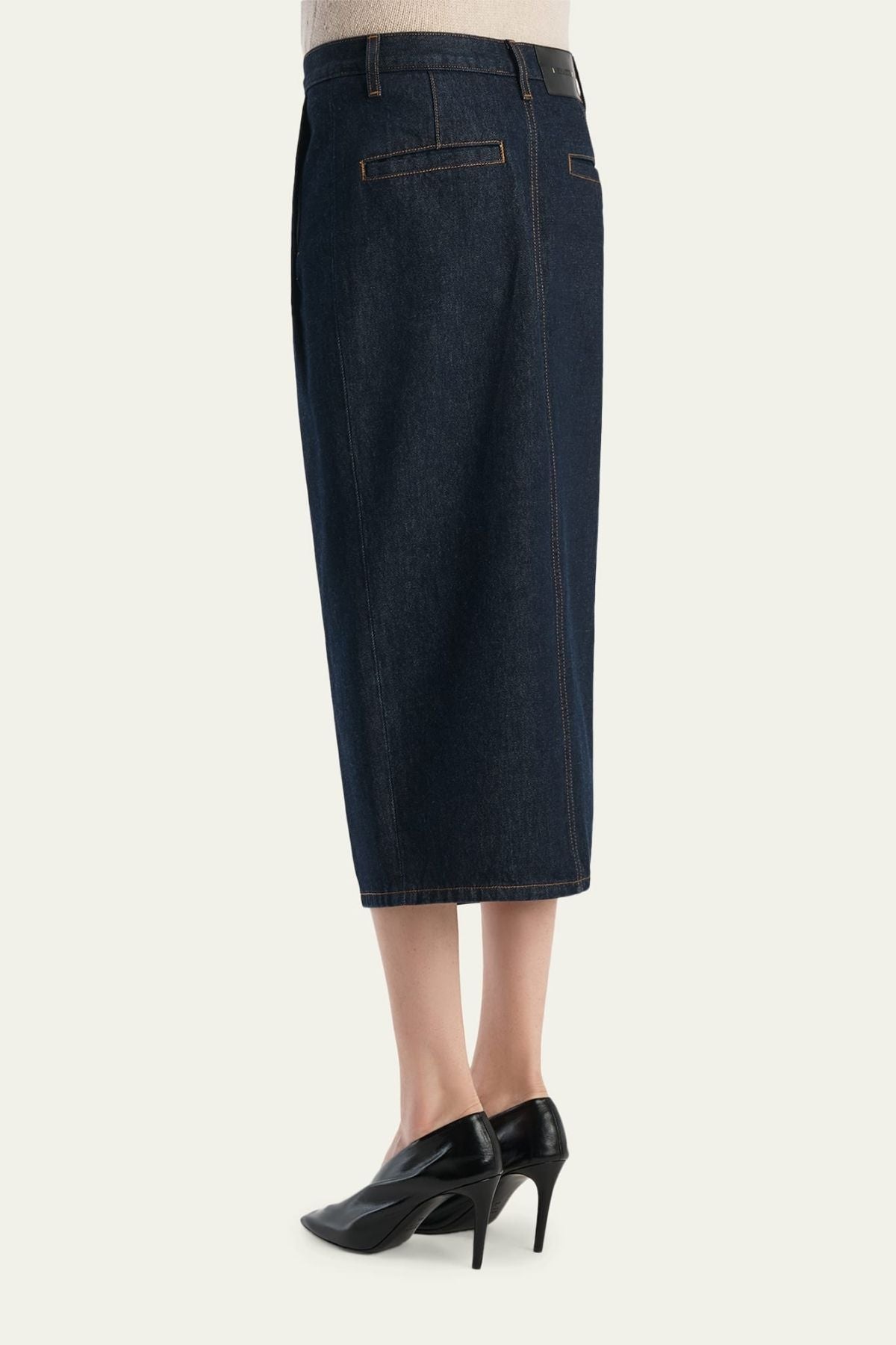 KHAITE Anden Denim Skirt - Benson