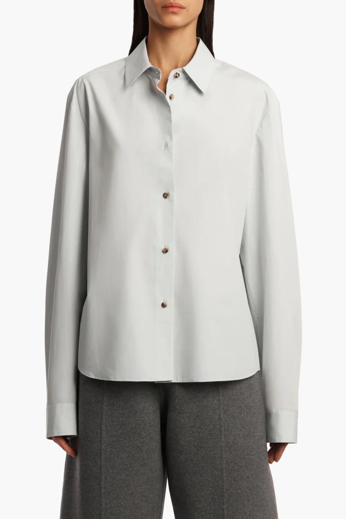 KHAITE Argo Shirt - Ice Blue