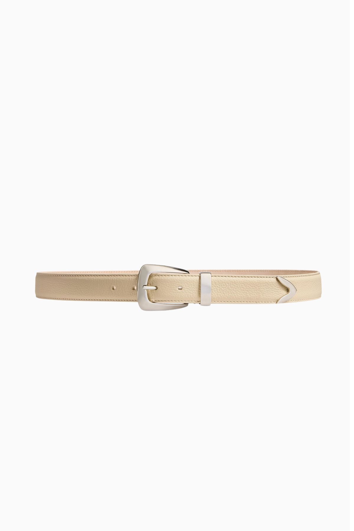 KHAITE Benny Belt - Dark Ivory/ Silver