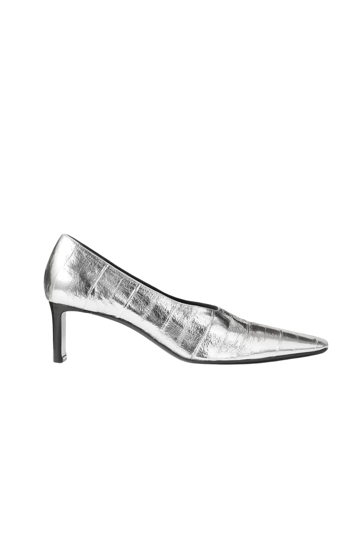 KHAITE Cecilia Pump 50 Eel Skin - Silver