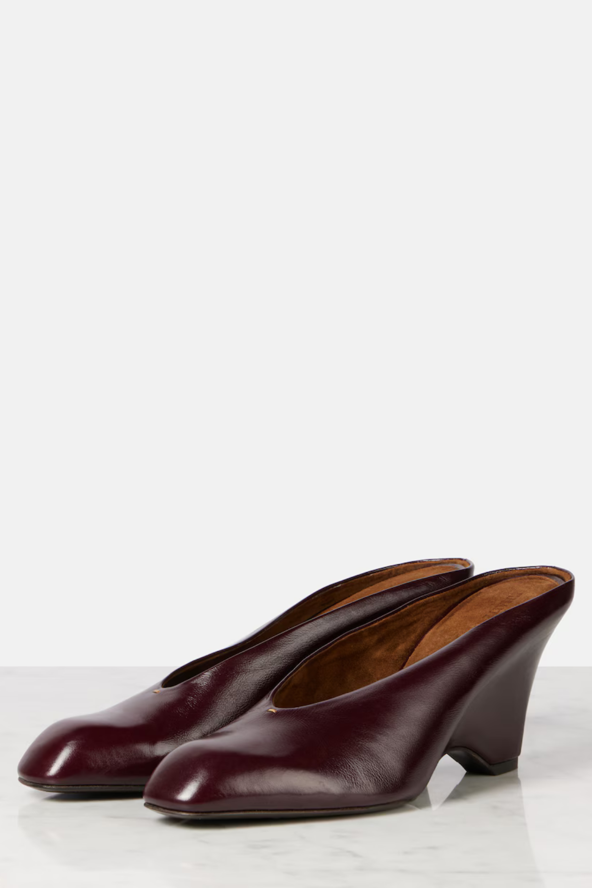 KHAITE Colt Wedge Mule - Bordeaux