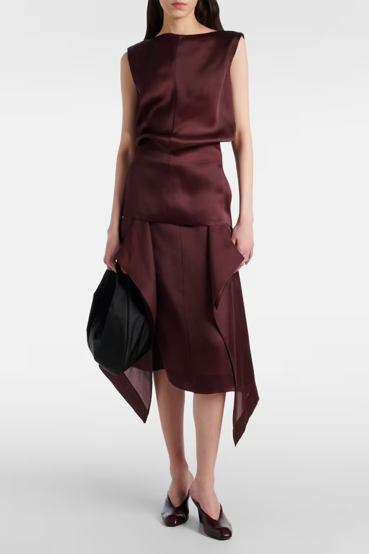 KHAITE Colt Wedge Mule - Bordeaux