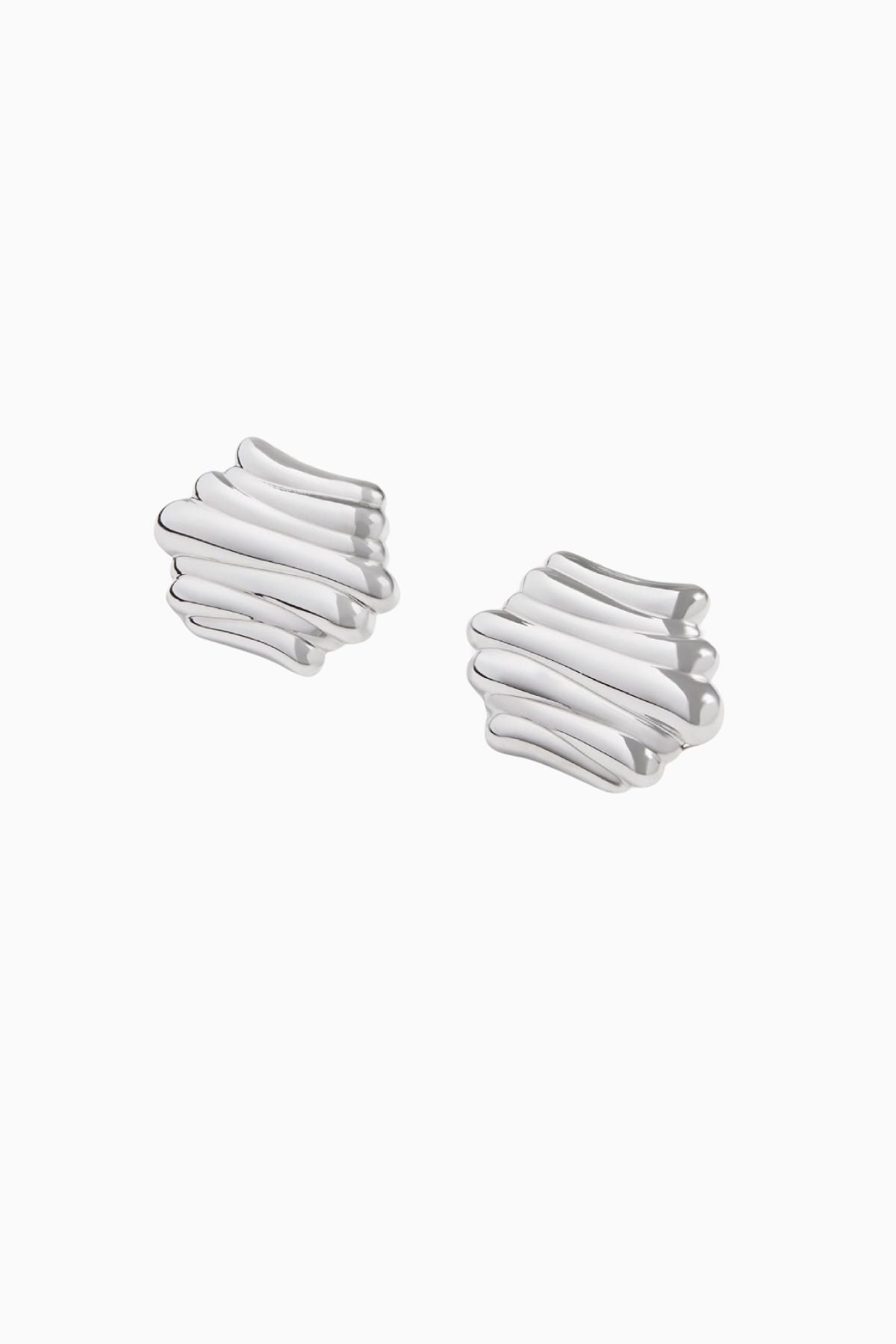 KHAITE Crema Earrings - Silver
