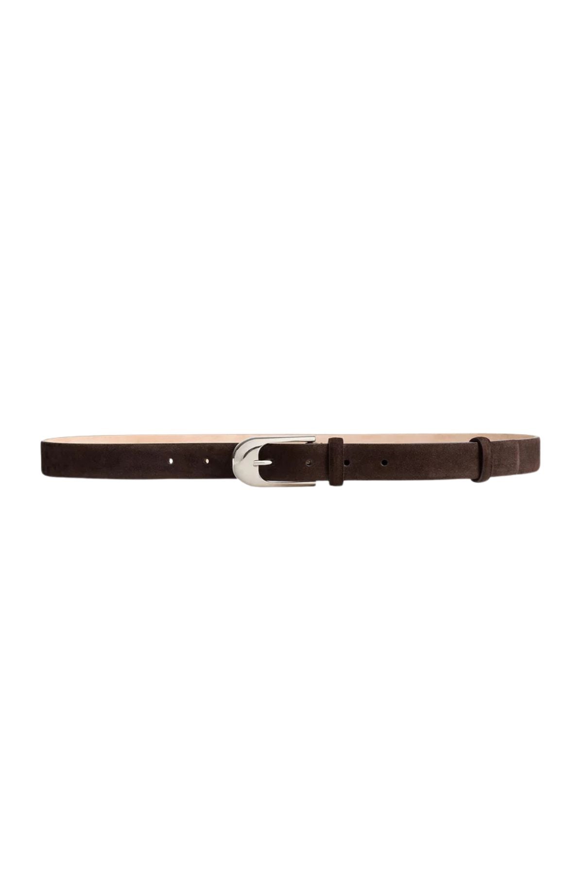 KHAITE Dome Belt Silver - Dark Brown