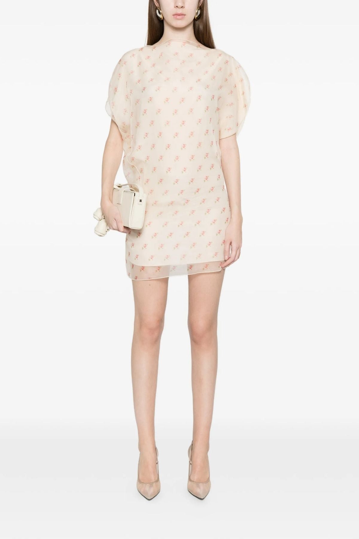 KHAITE Erin Mini Dress - Soft Pink