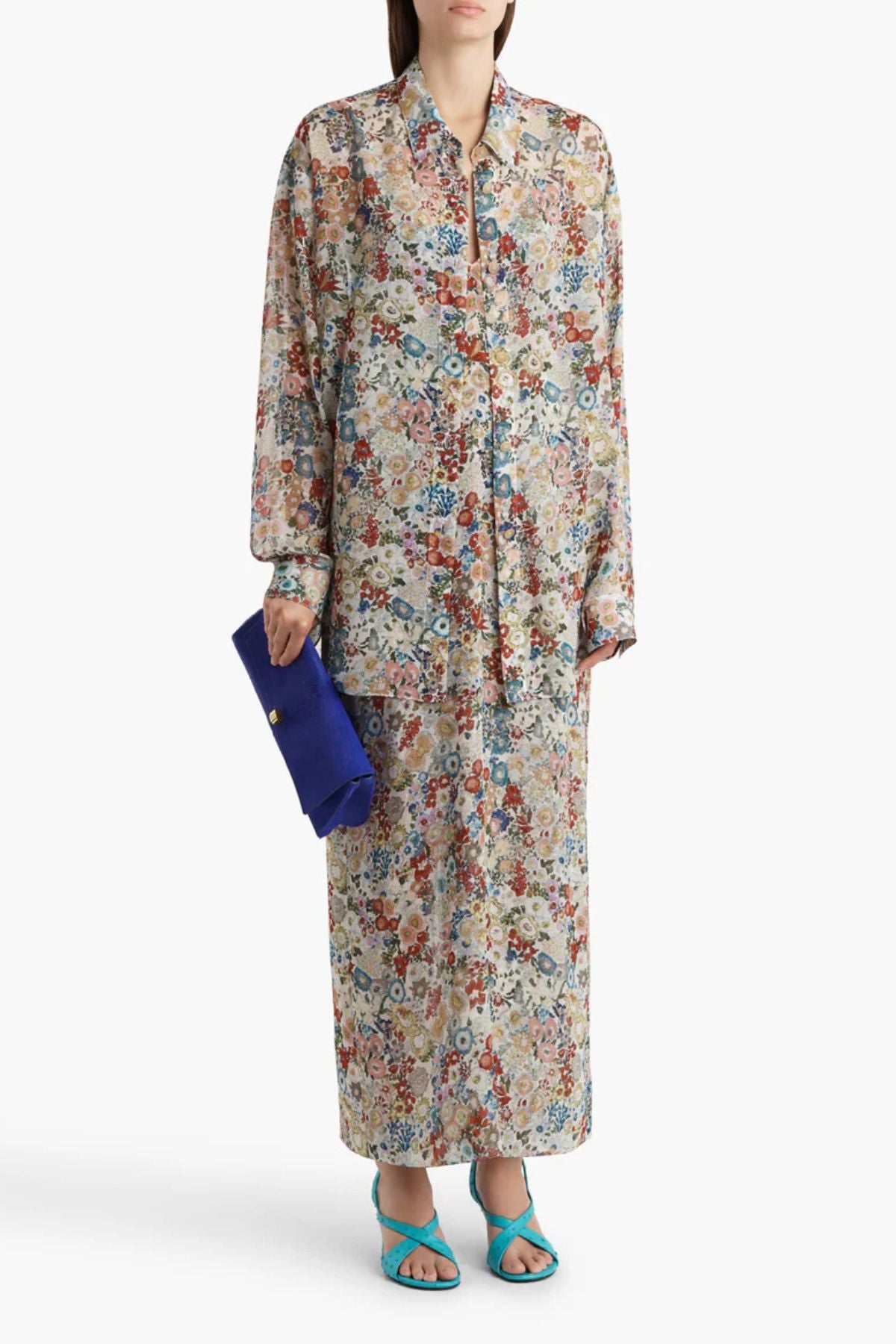 KHAITE Goya Shirt - Cream Multi