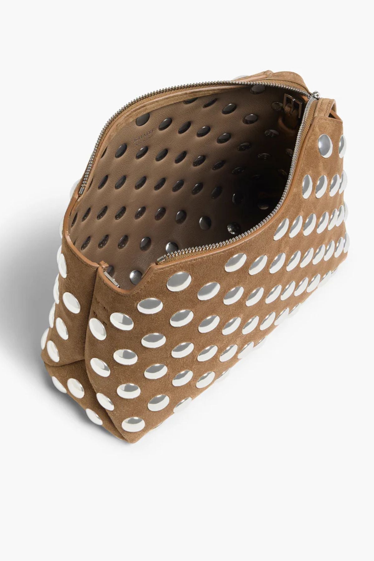 KHAITE Lina Medium Crossbody Studs - Mocha