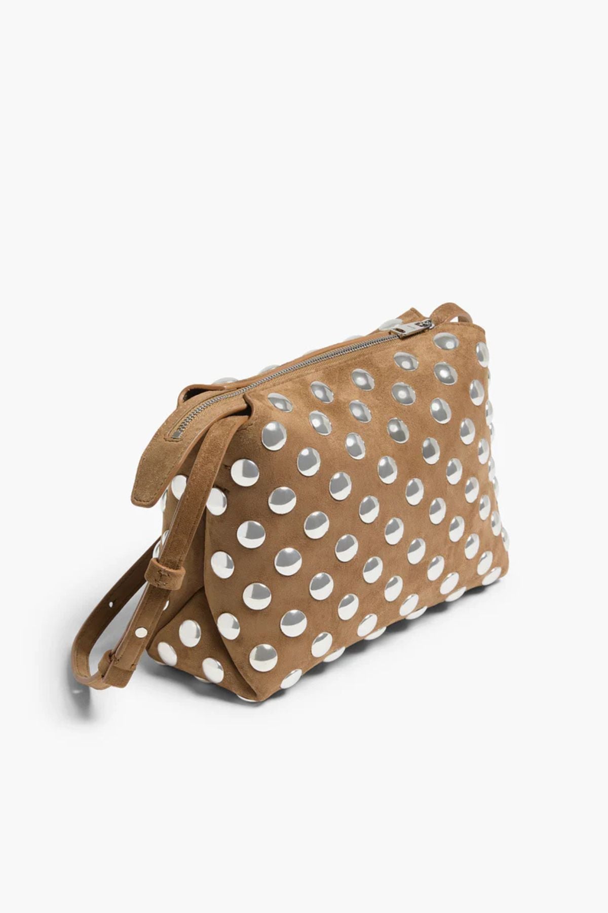 KHAITE Lina Medium Crossbody Studs - Mocha