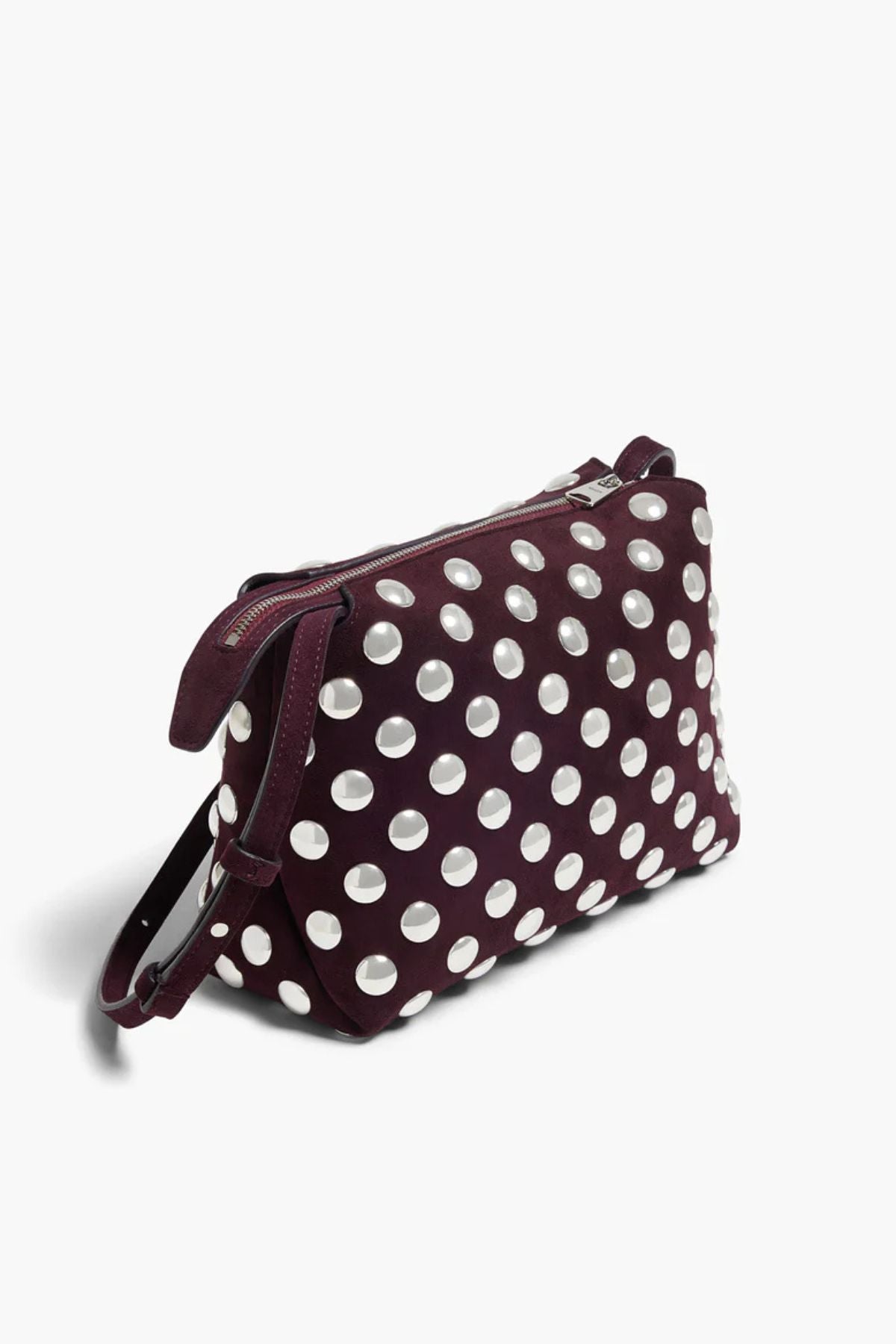 KHAITE Lina Medium Crossbody Studs - Rouge Noir