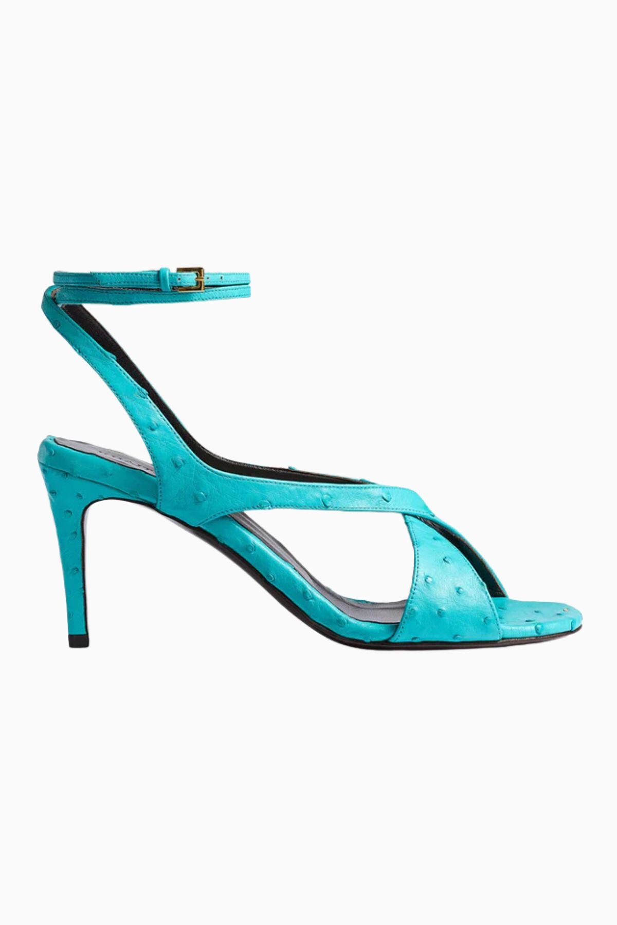 KHAITE Liria Ankle Strap Sandal 75 - Crystal Blue