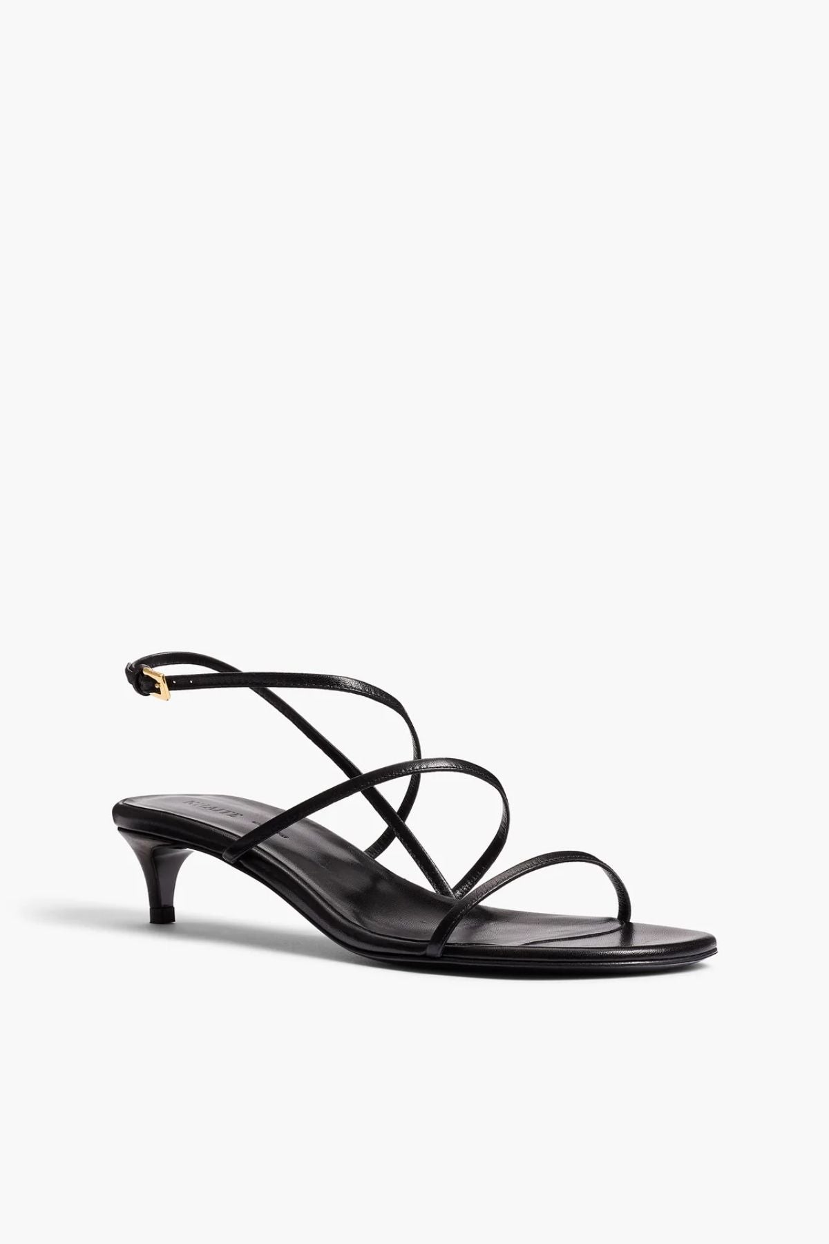 KHAITE Loop Kitten Heel Sandal - Black