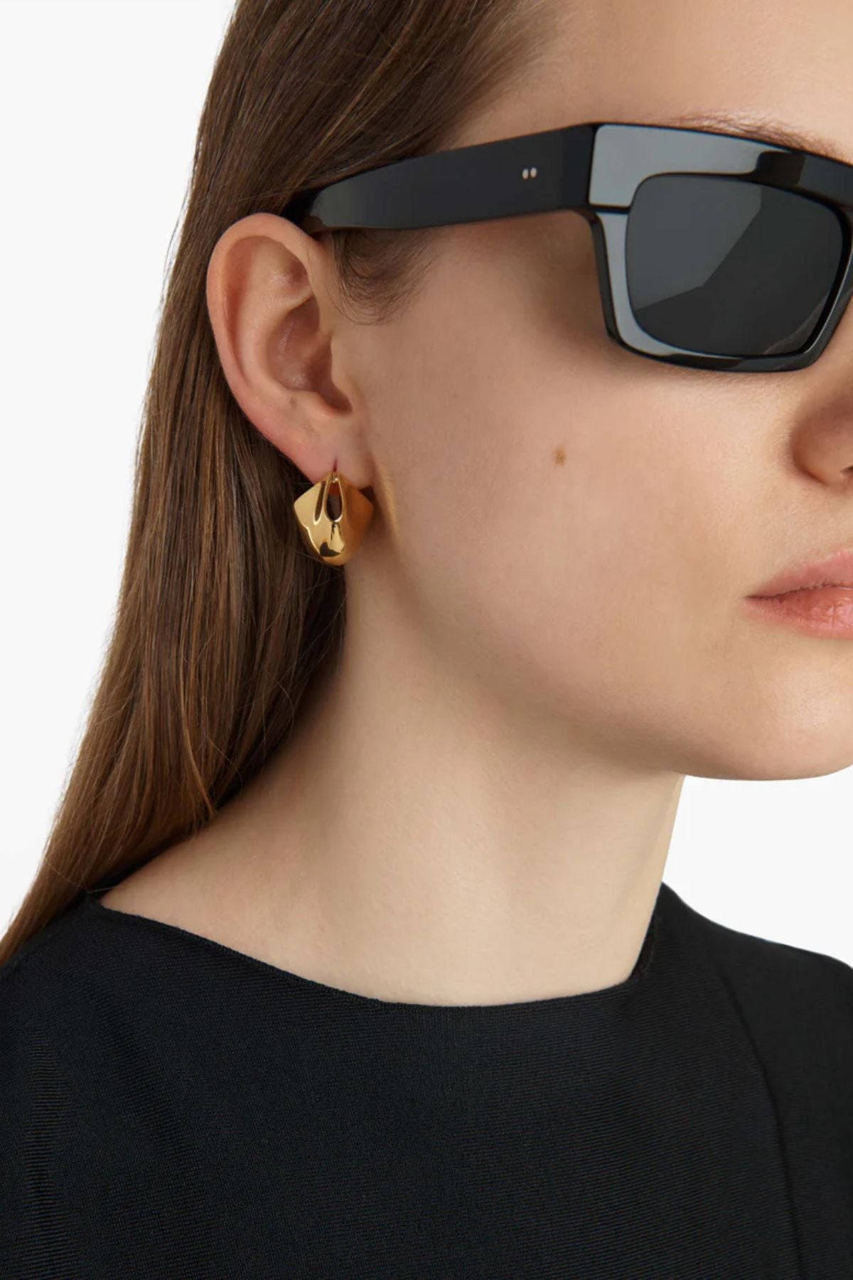 KHAITE Lotus Earrings Small - Gold