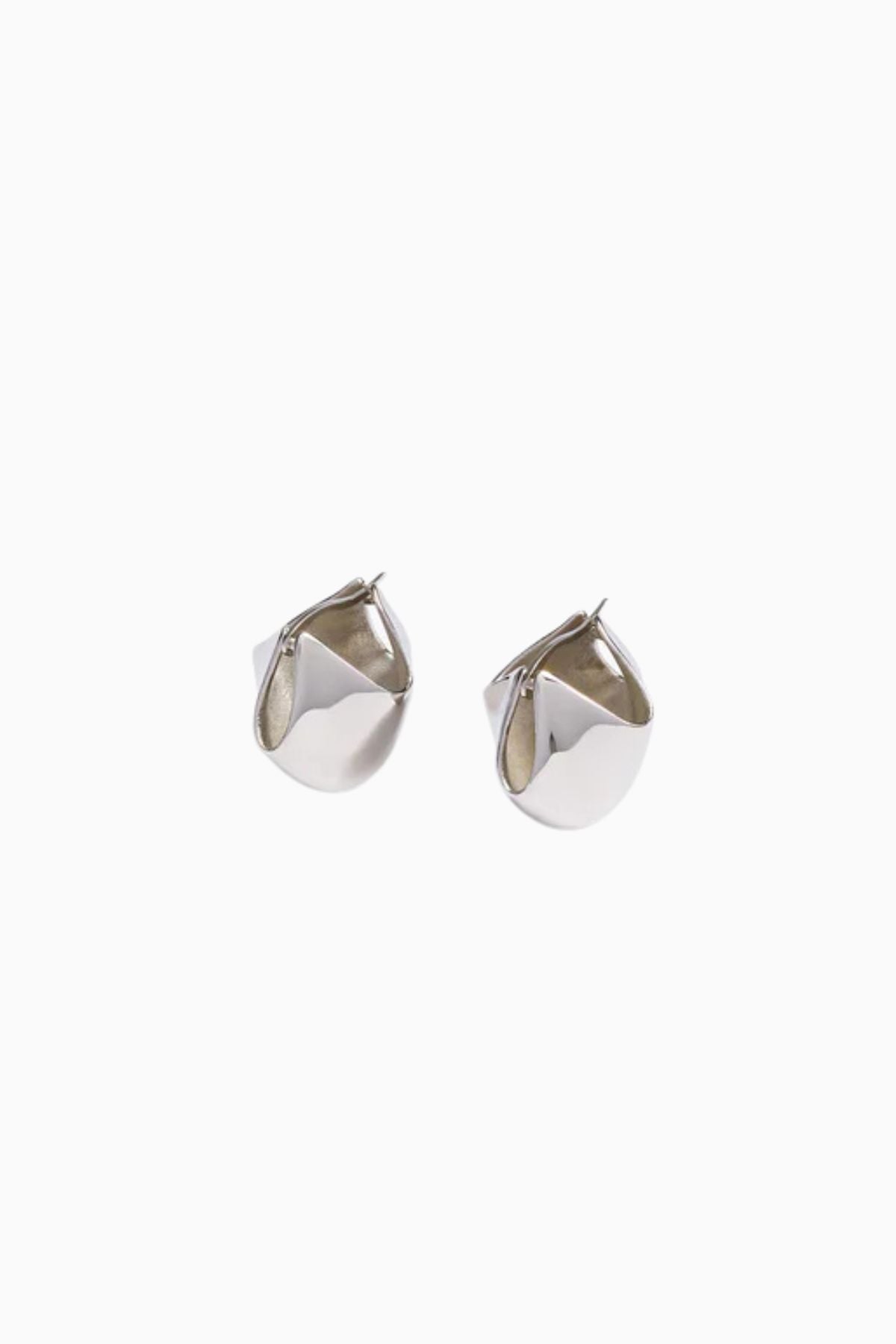 KHAITE Lotus Earrings Small - Silver