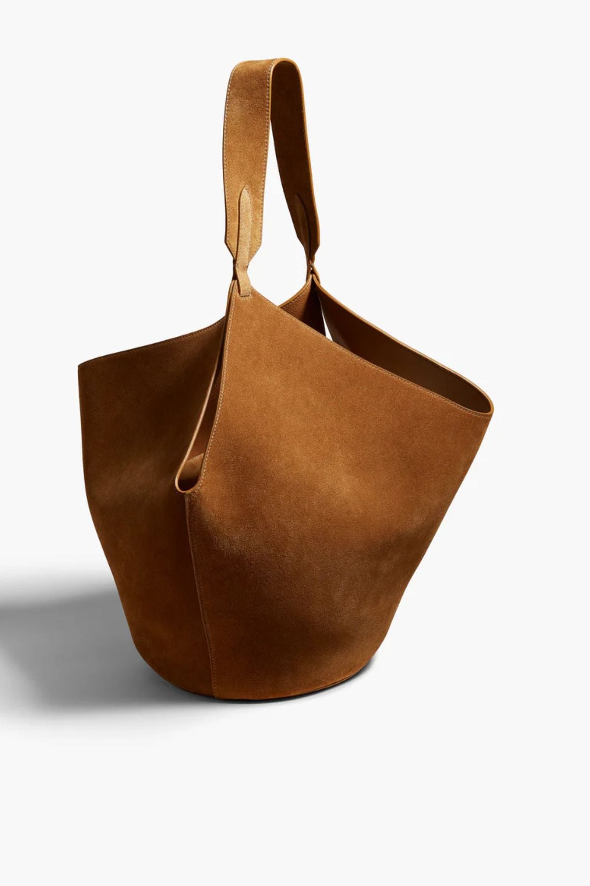 KHAITE Lotus Medium Suede Bag - Mud – GRACE Melbourne