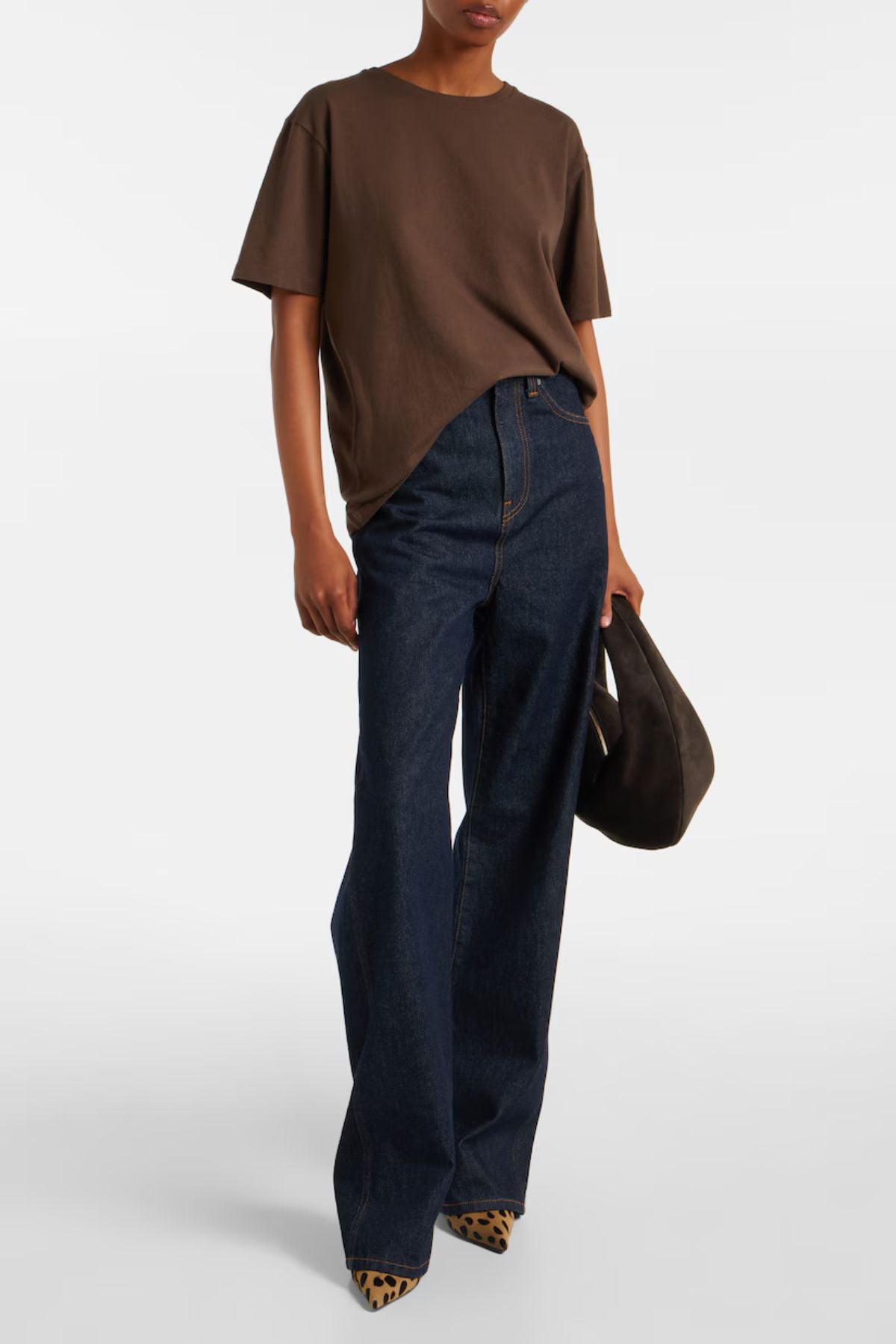 KHAITE Mae T-Shirt - Bark