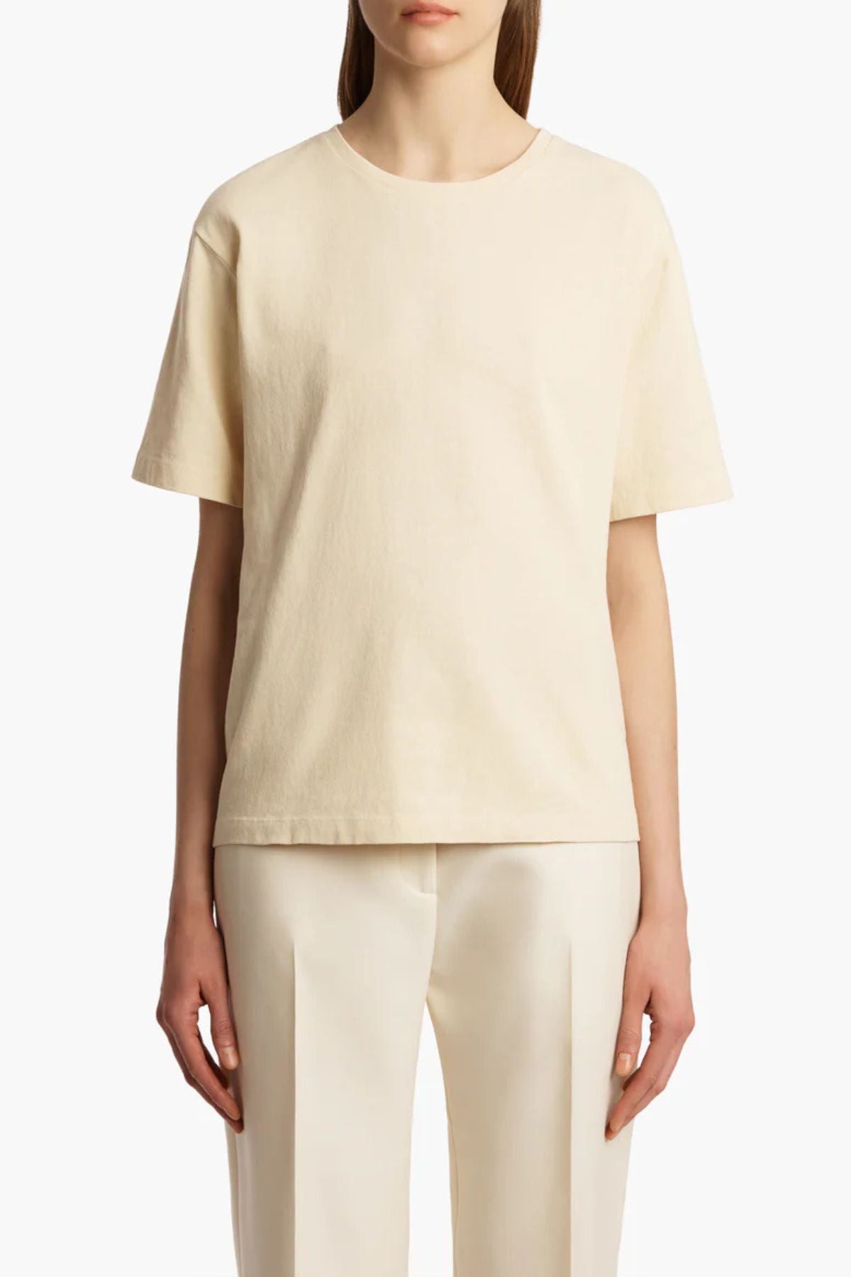 KHAITE Mae T-Shirt - Custard