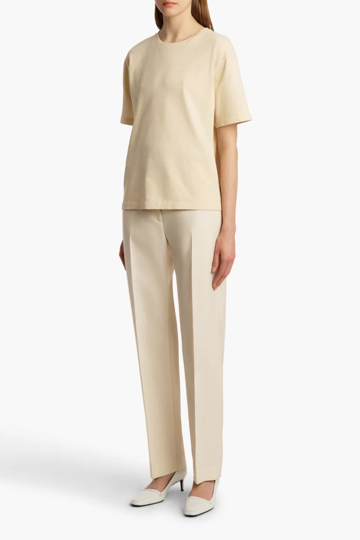 KHAITE Mae T-Shirt - Custard