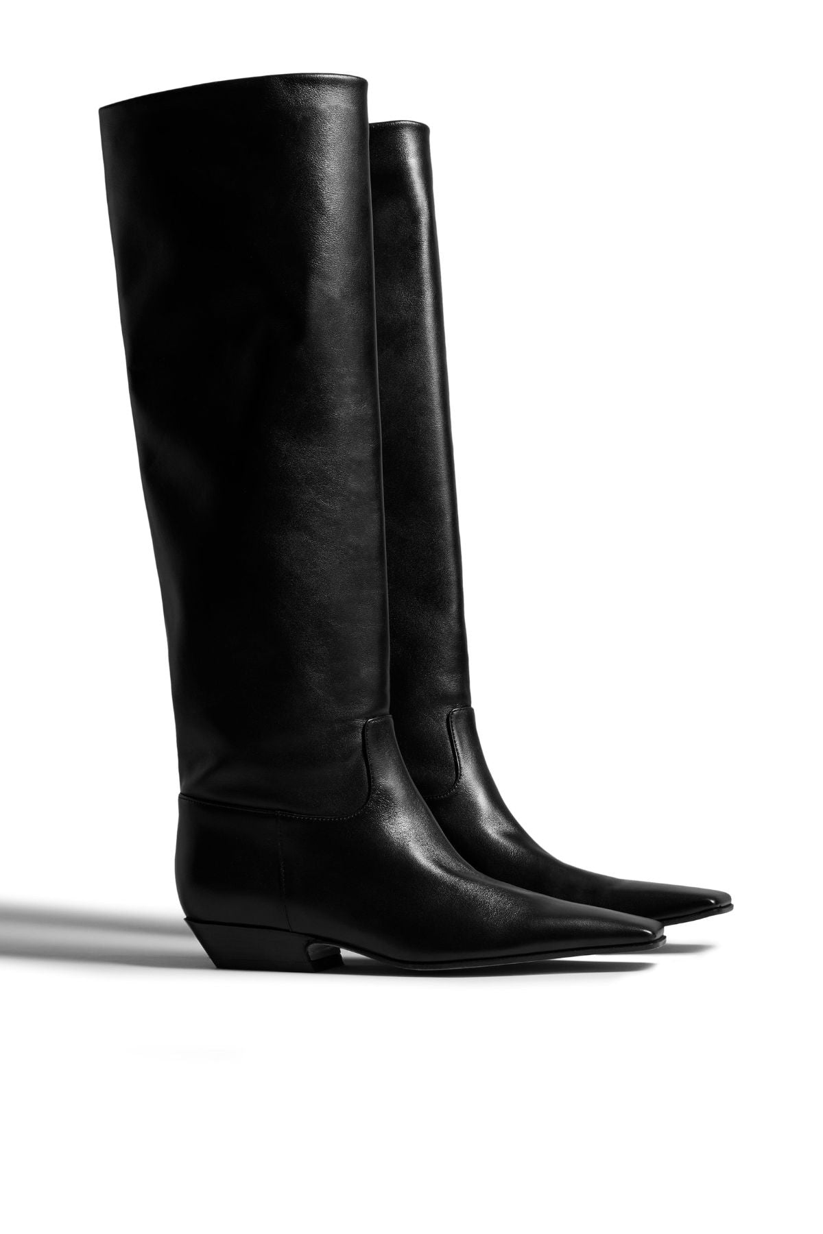 KHAITE Marfa Flat Knee High Boot - Black