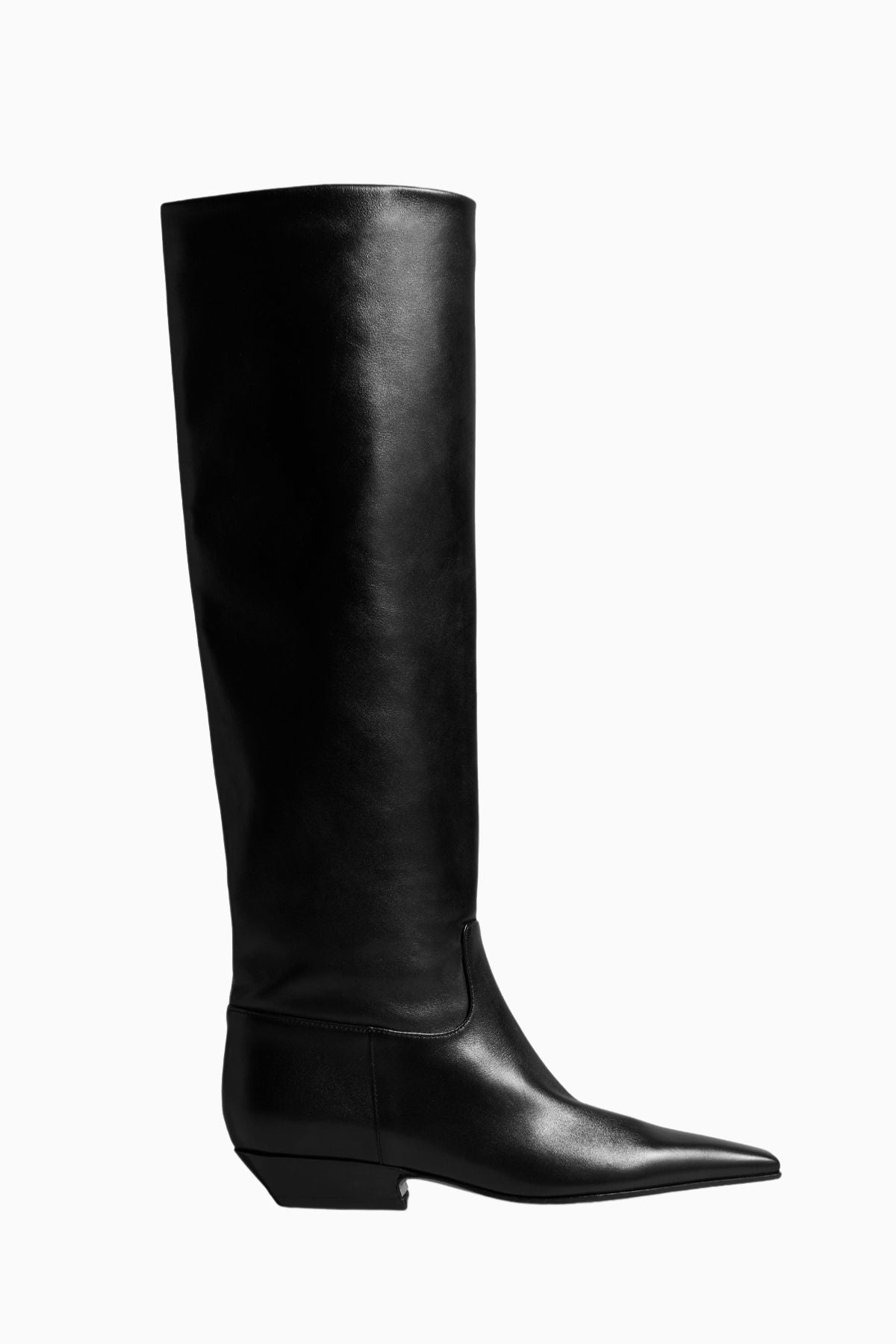 KHAITE Marfa Flat Knee High Boot - Black