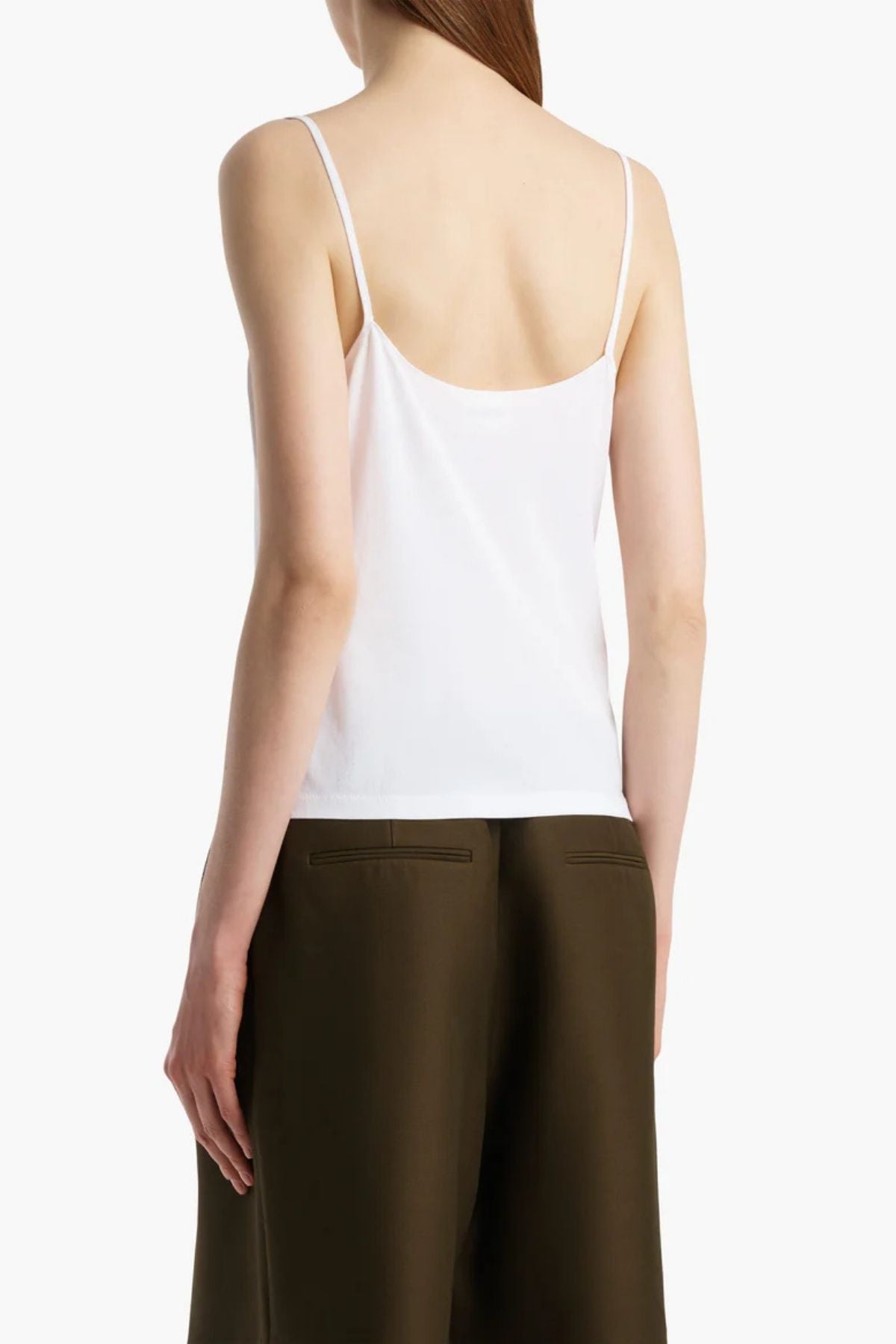 KHAITE Moss Cami - White