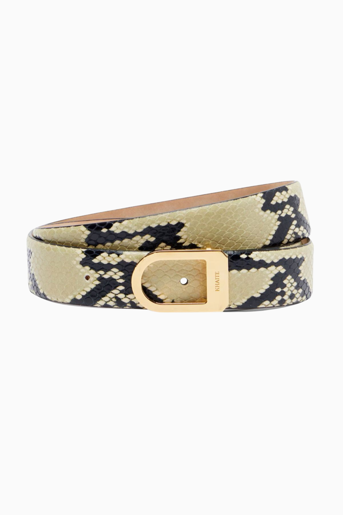 KHAITE Saddle Belt Gold - Natural