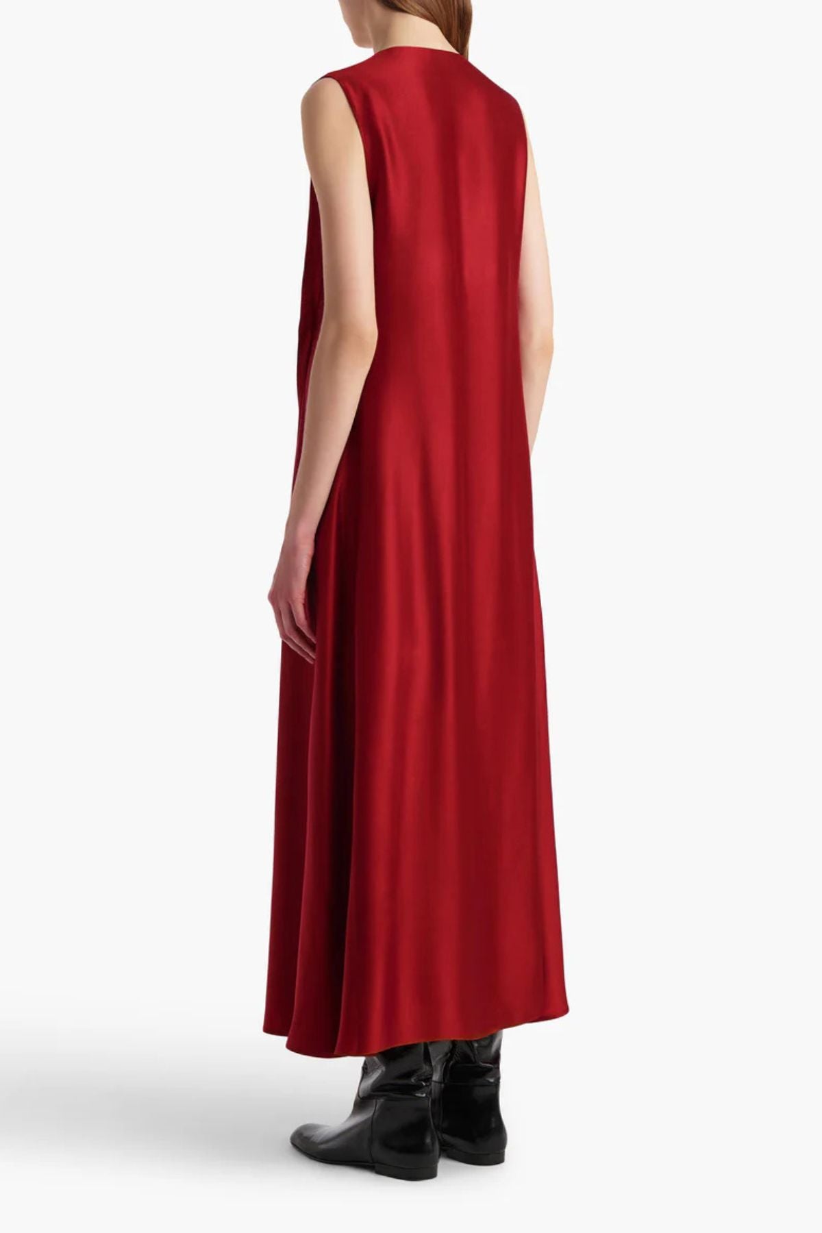 KHAITE Syd Dress - Crimson