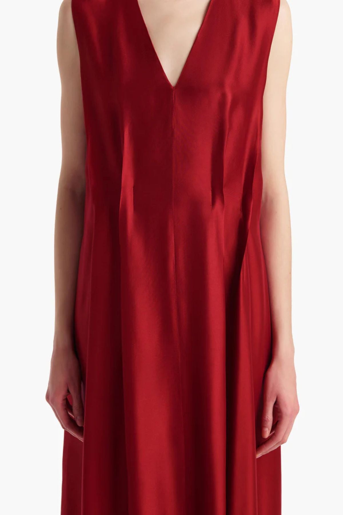 KHAITE Syd Dress - Crimson