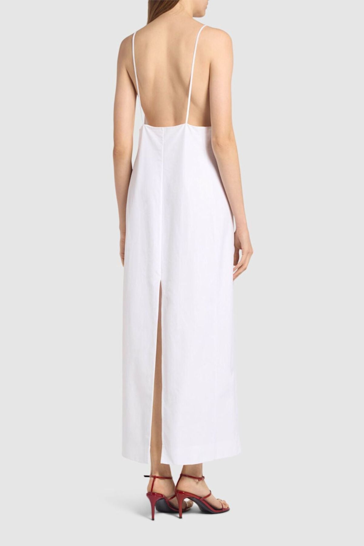 KHAITE Tulula Cotton Poplin Dress - White