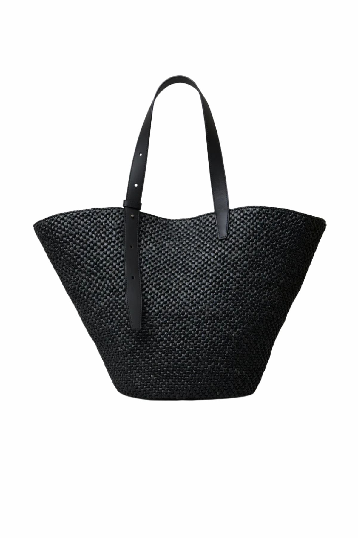 LIÉ STUDIO The Bianca Bag - Black Raffia