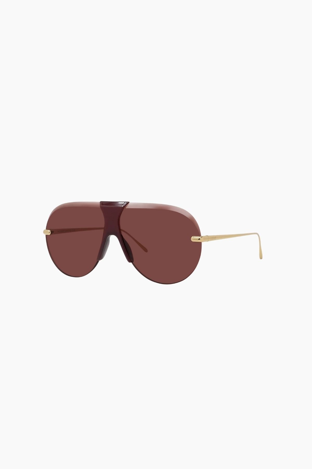 LOEWE Semi-Rimless Sunglasses - Burgundy/ Gold