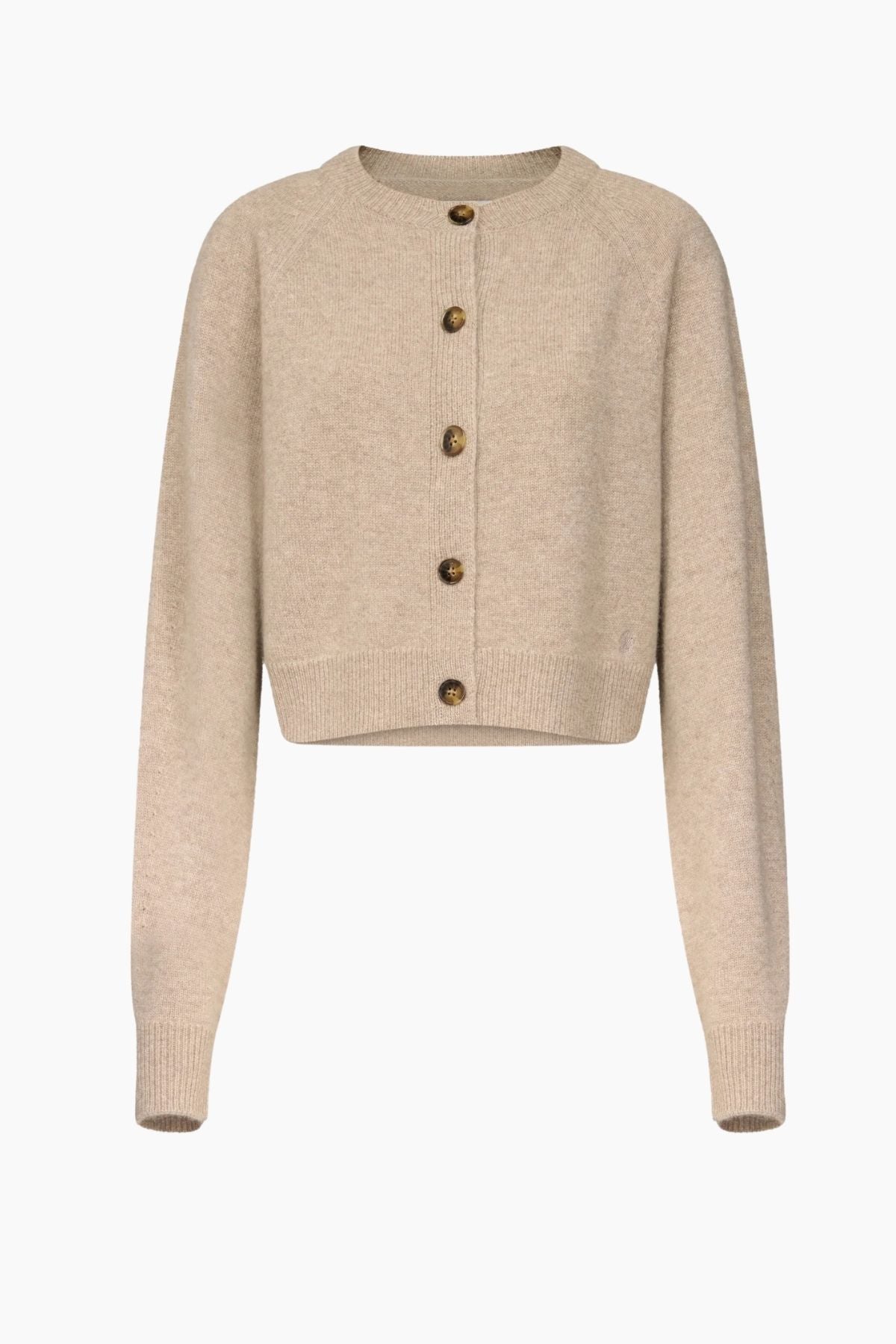 LOULOU DE SAISON Heike Cropped Cardigan - Coast Beige