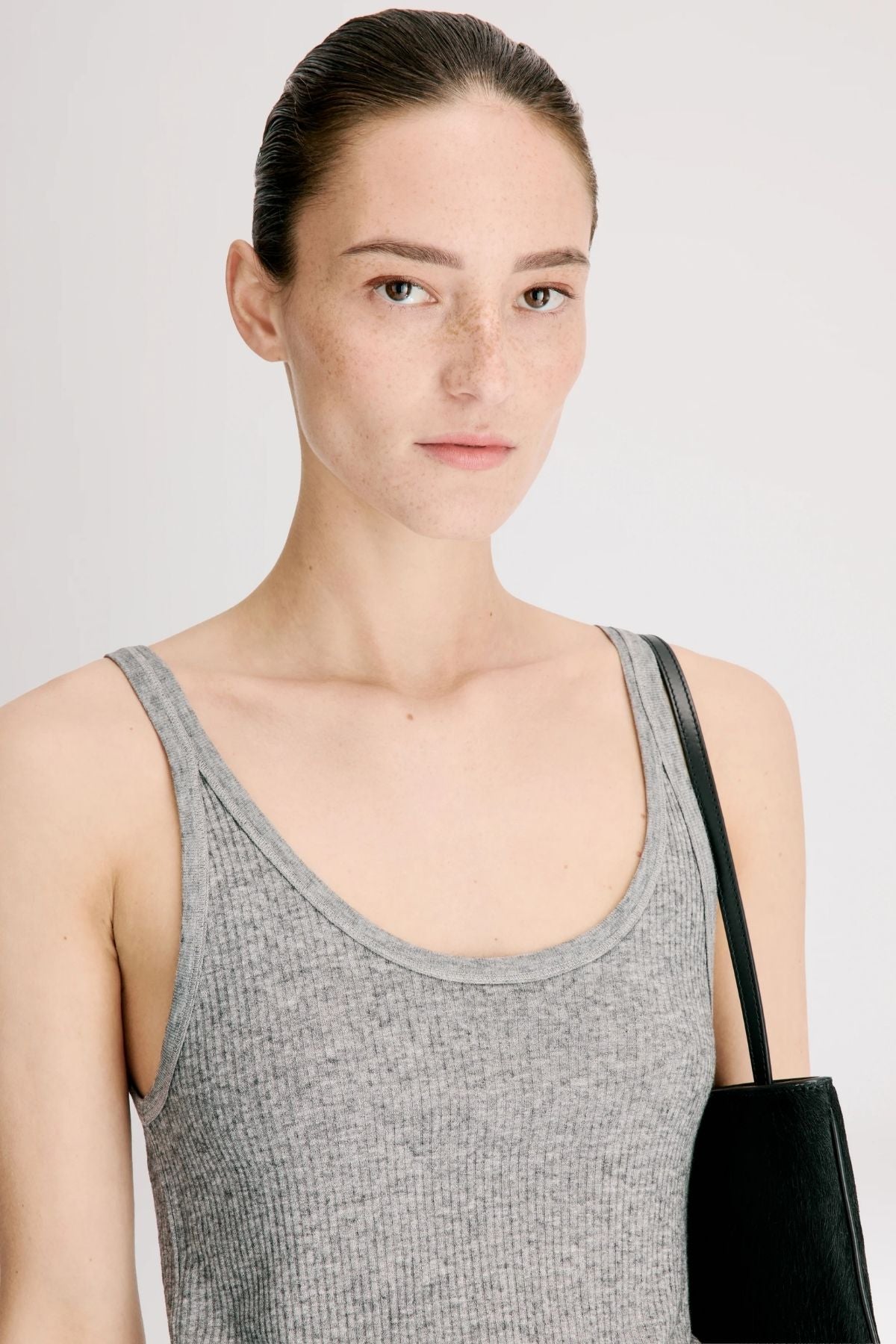 LOULOU DE SAISON Roni Tank Top - Grey Melange