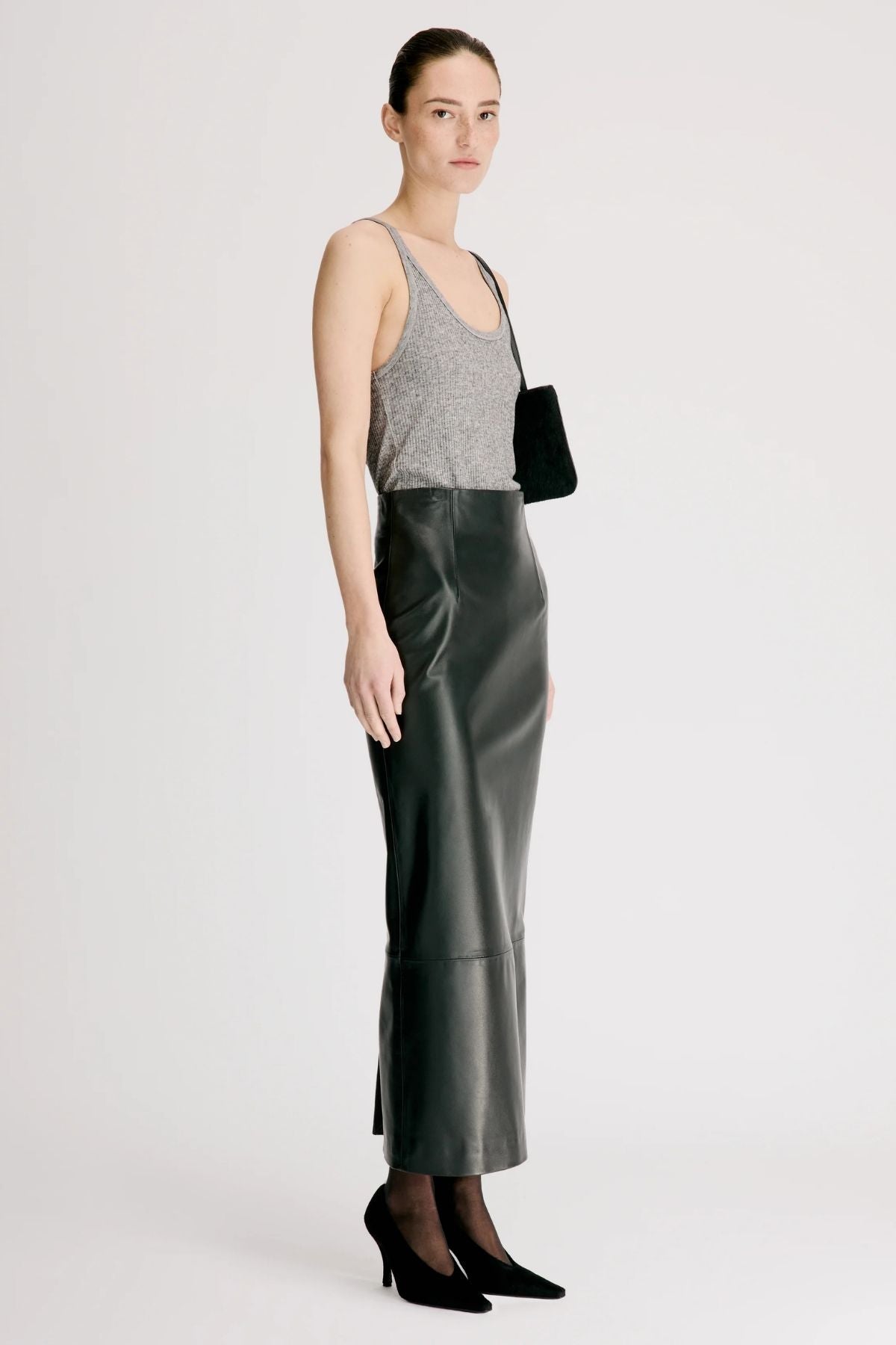 LOULOU DE SAISON Roni Tank Top - Grey Melange