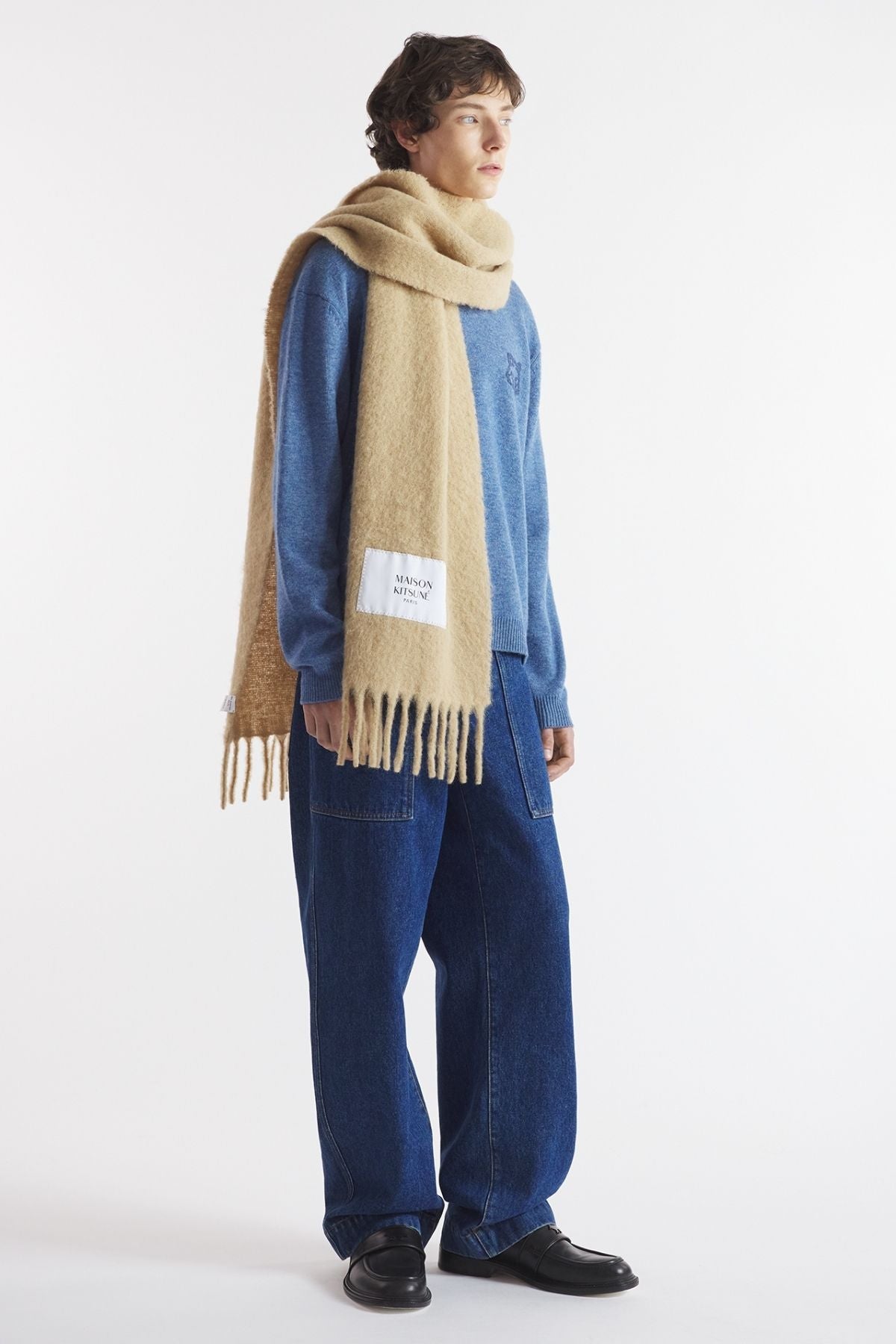 Maison Kitsuné Baby Alpaca Scarf - Chamomile