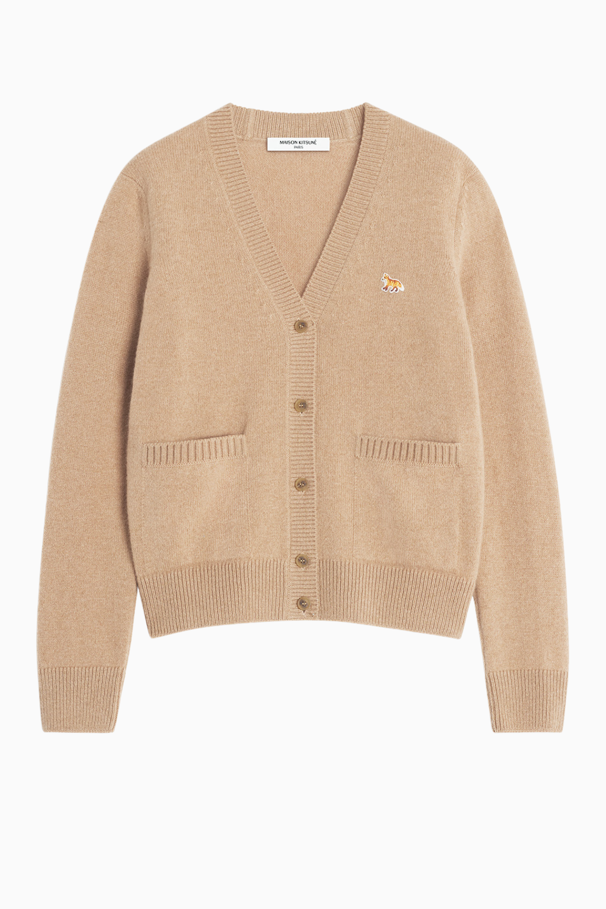 Maison Kitsuné Baby Fox Boxy Cardigan - Canvas Brown