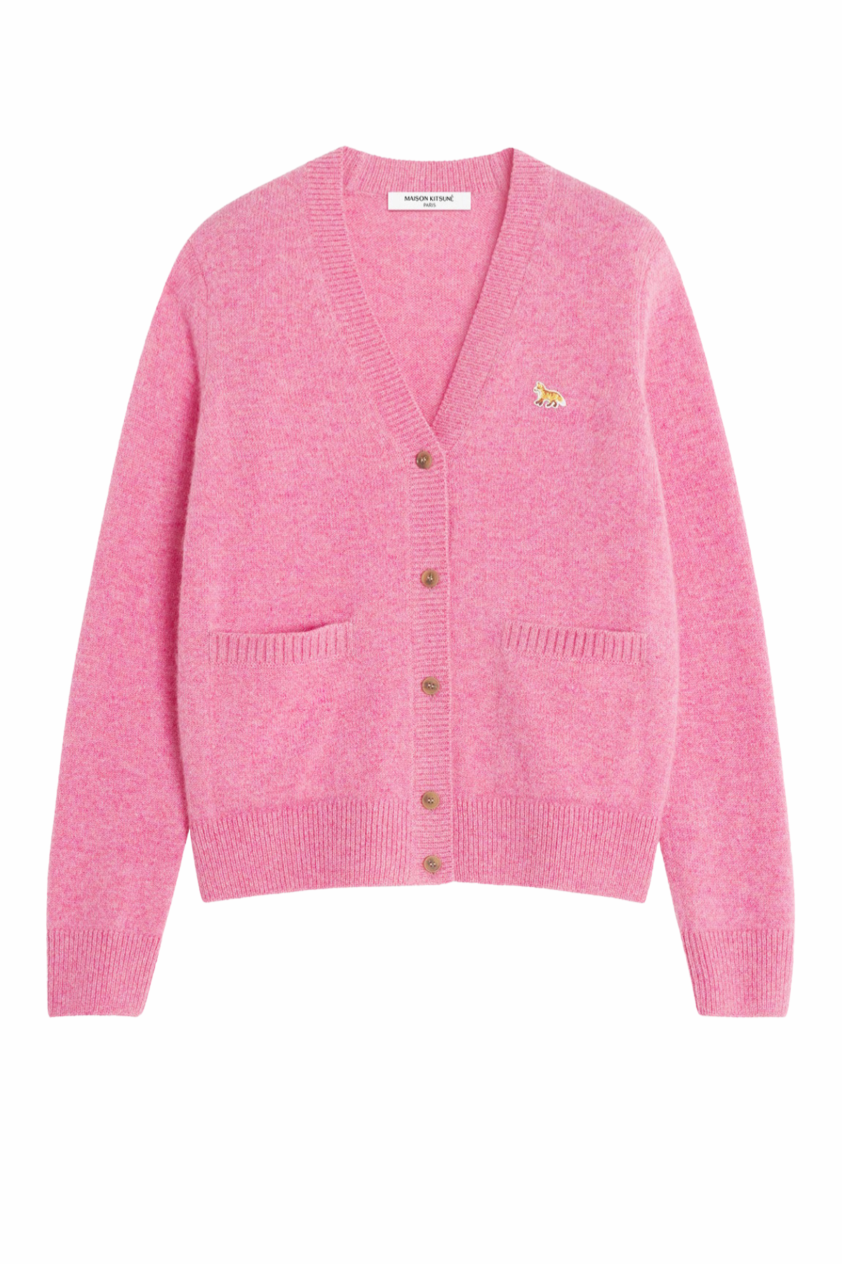 Maison Kitsuné Baby Fox Boxy Cardigan - Pale Rose